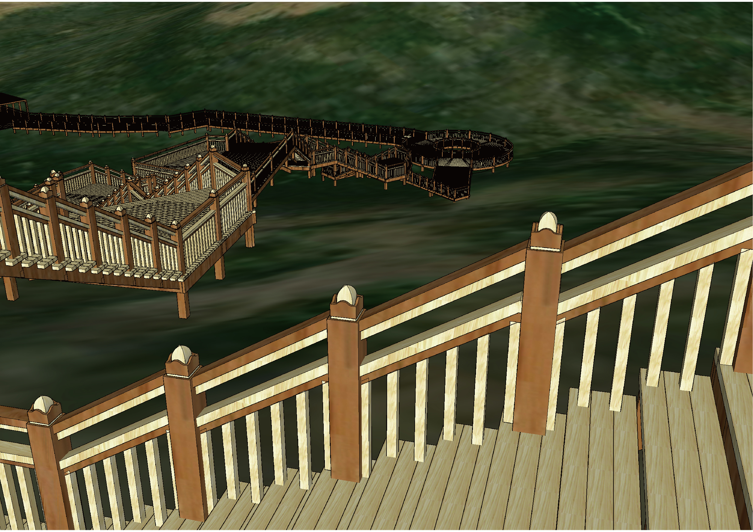 遗址园栈道景观设计-64