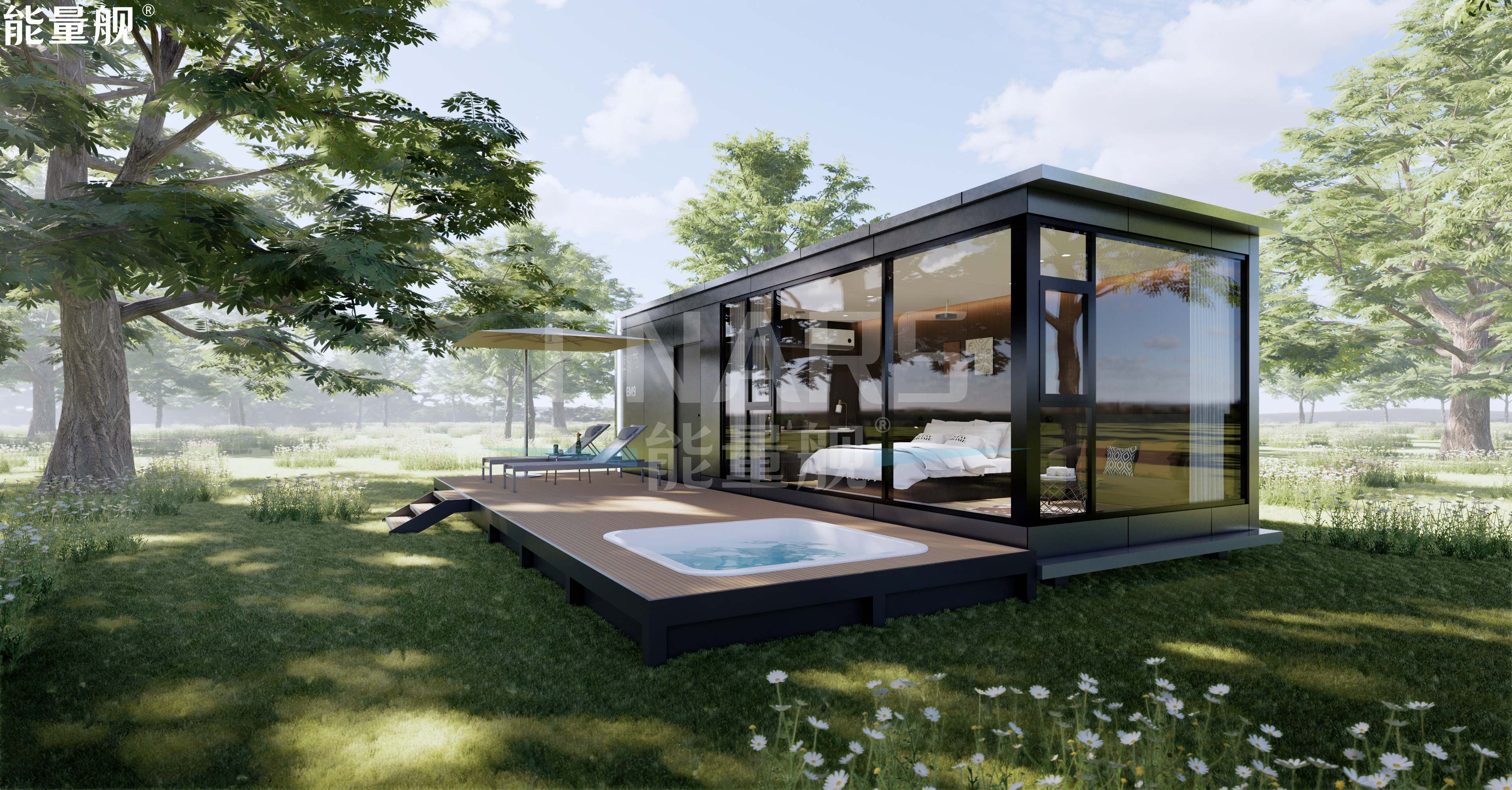 不住公寓，住可移动太空舱高颜值民宿房屋能量舰-9