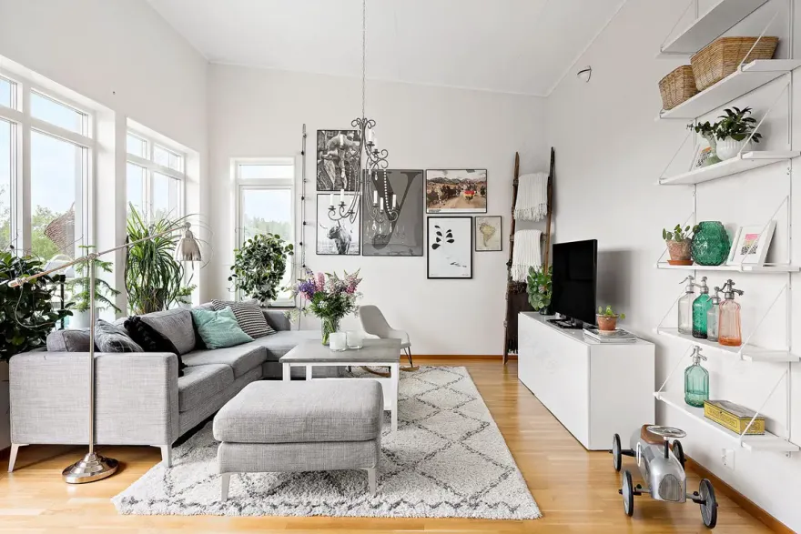 绿意盎然的瑞典公寓 | 植物打造清新室内空间-15