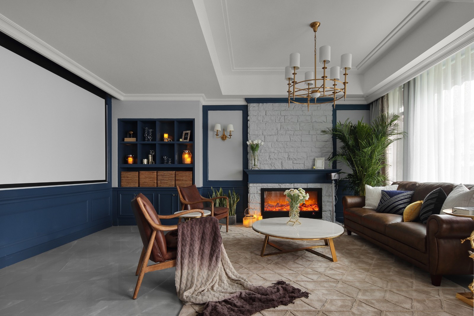 清羽设计 · 成都 178㎡优雅灰蓝家居,打造舒缓港湾氛围-18