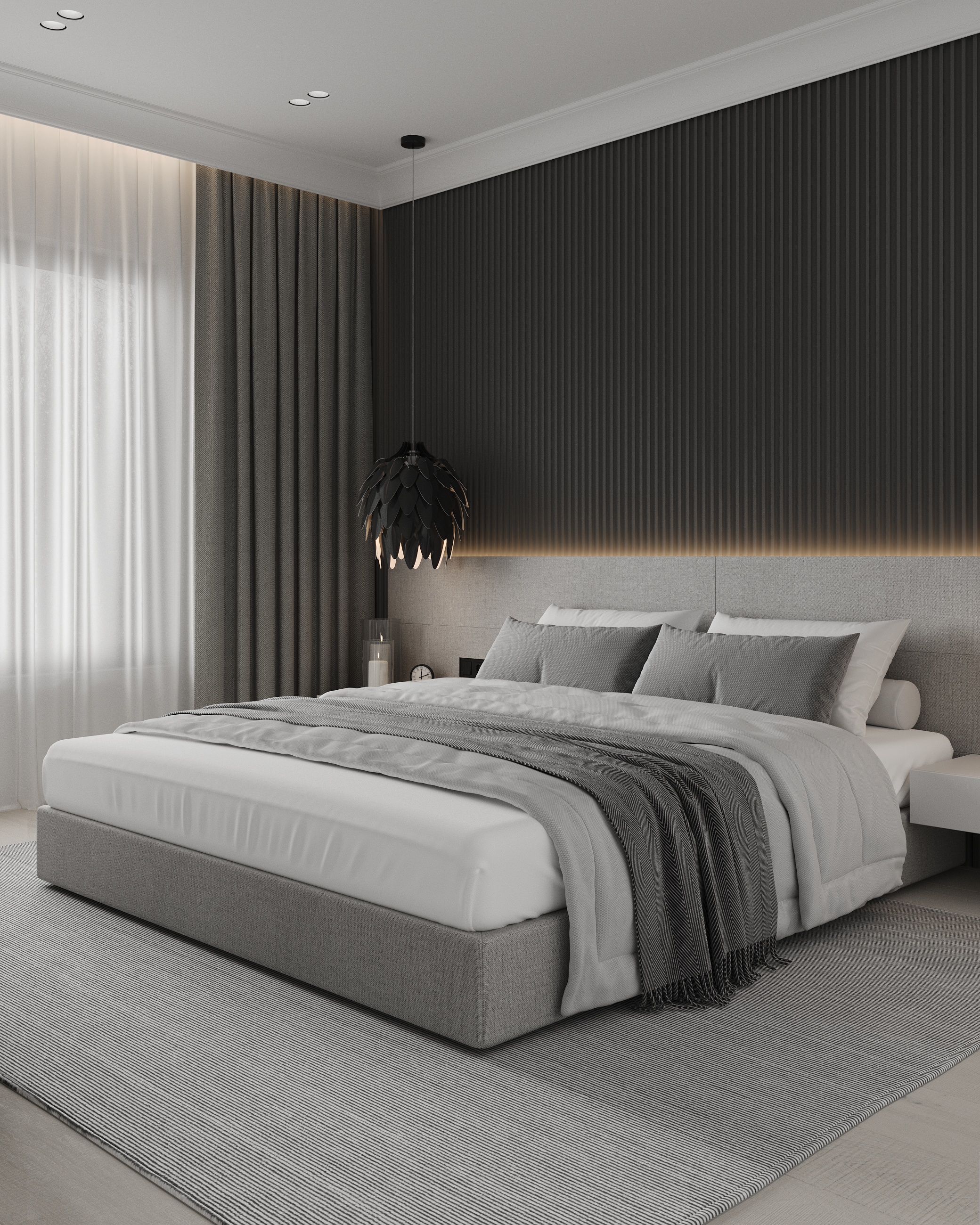 可视化主卧室设计丨挪威丨Inesa Orlenko-4