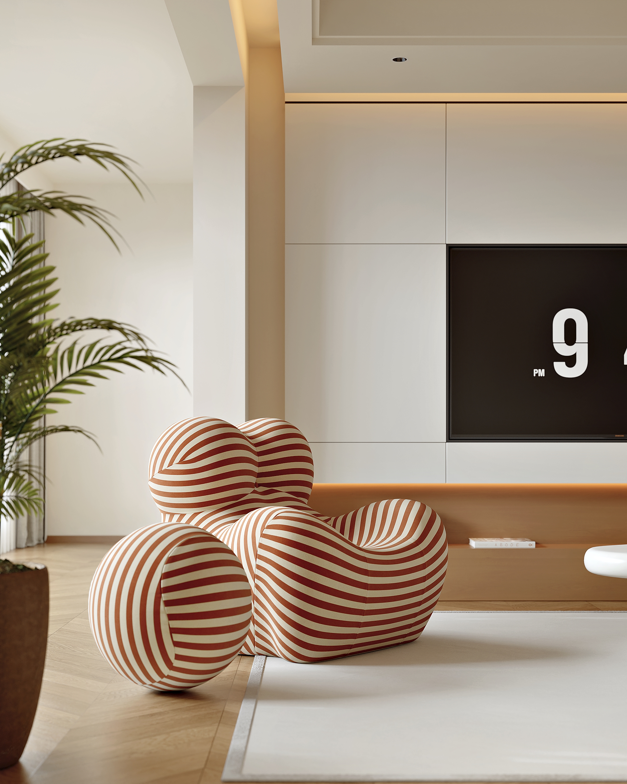 奶油风客餐厅效果图  corona 3dmax-0