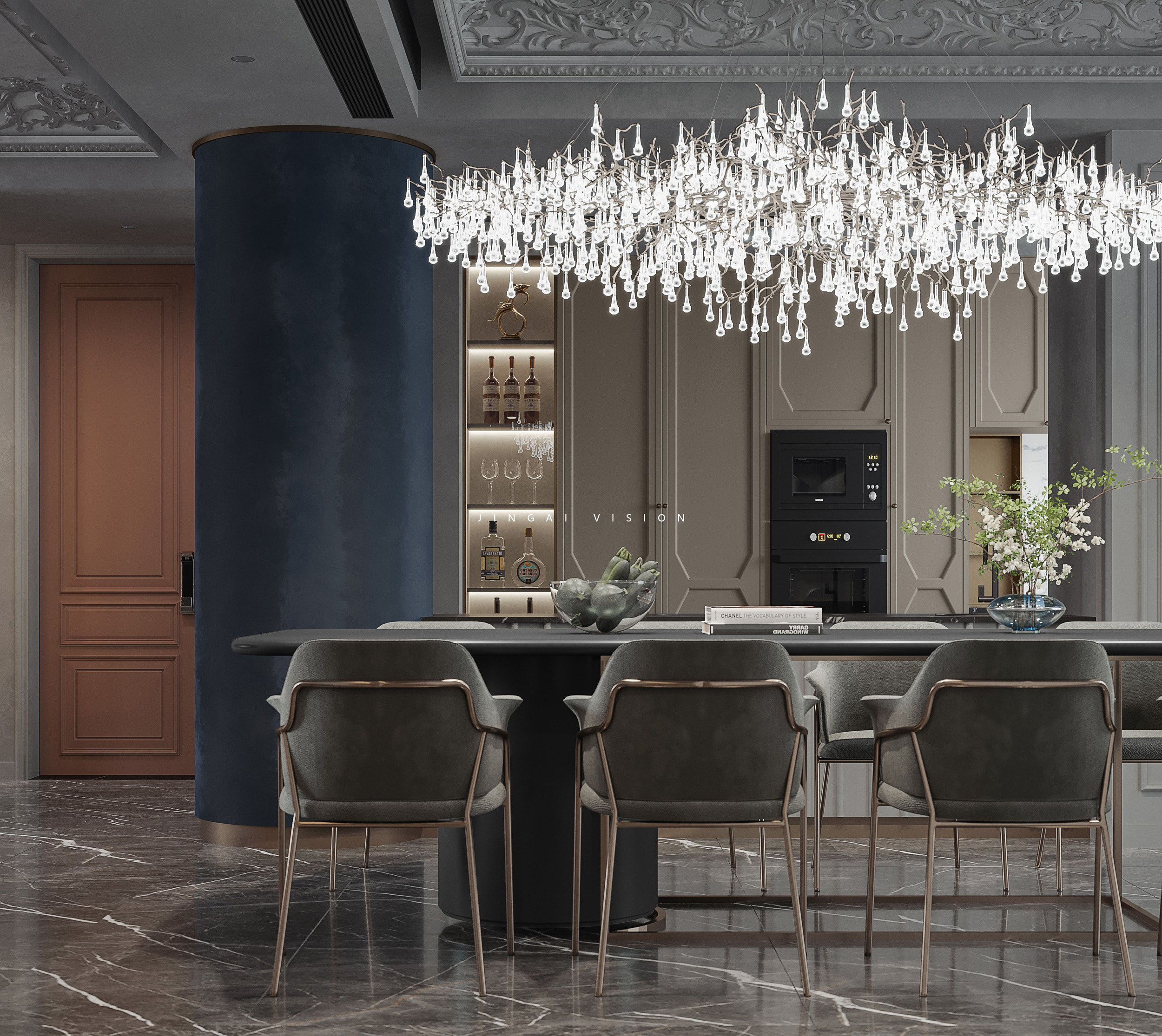 现代法式轻奢平层设计-7