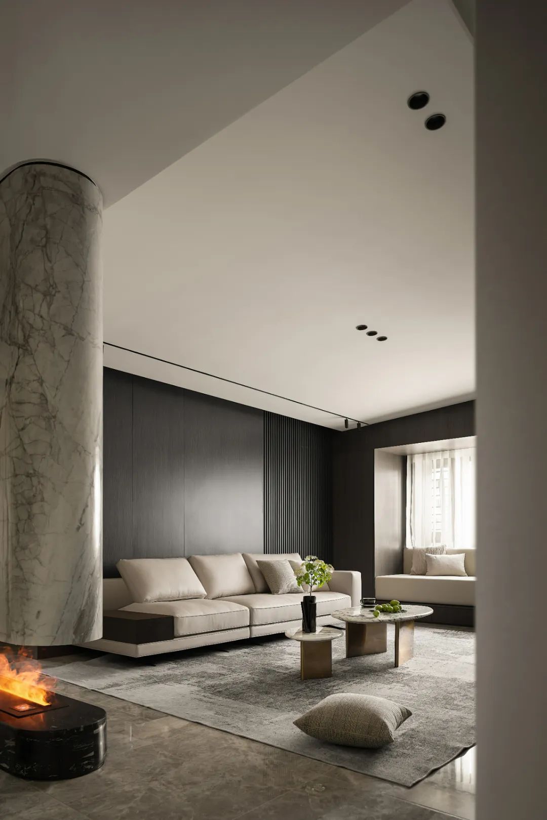 谁来了都说我家拉高了全小区颜值！180㎡大平层精装爆改，气质私宅就该这么装~-33