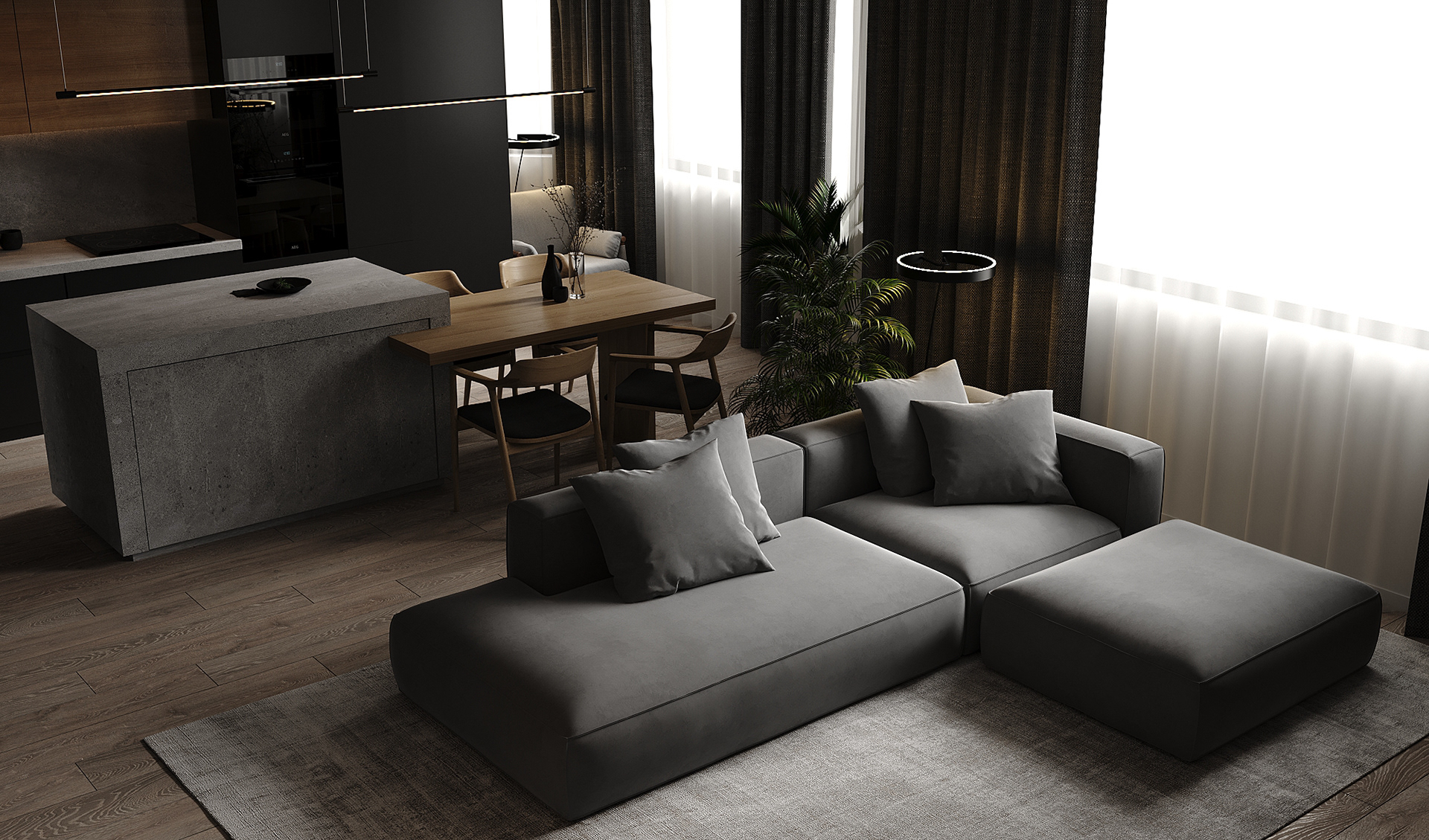 深色系住宅设计 超酷 超有设计感！-1