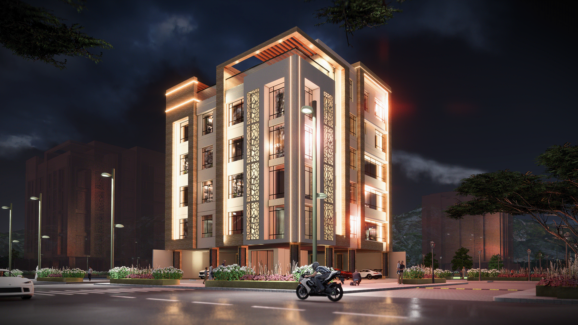 沙特阿拉伯建筑外立面计算机生成图像丨沙特阿拉伯吉达-11