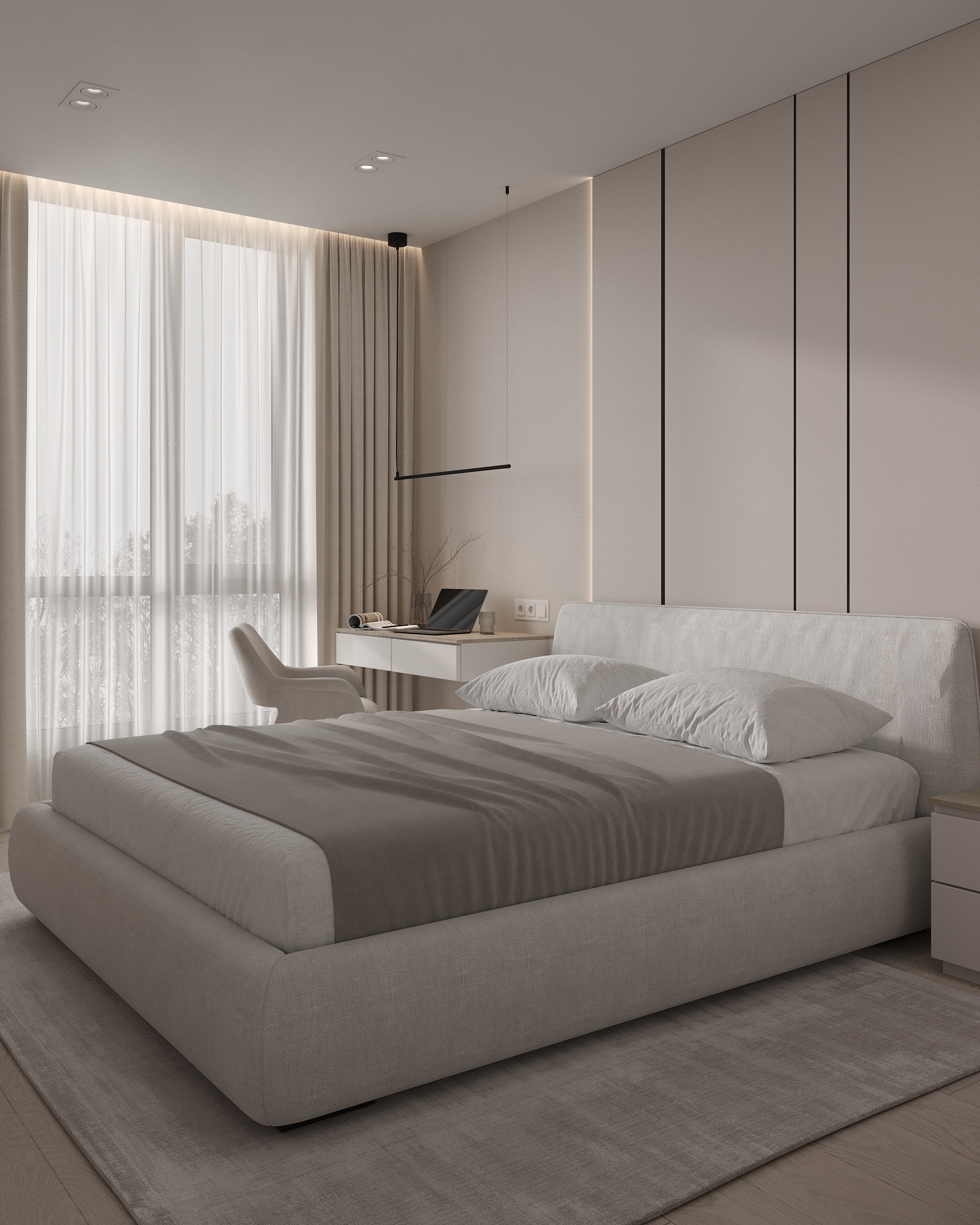 卧室可视化设计丨乌克兰利沃夫丨Inesa Orlenko-6