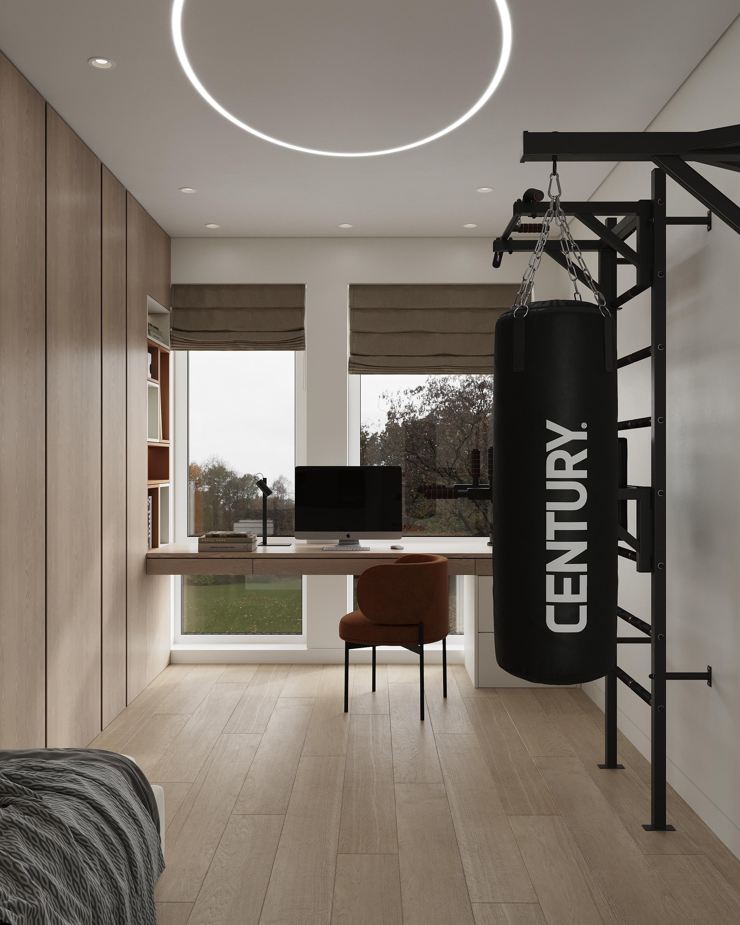 Modern apartment with a terracotta accent-5