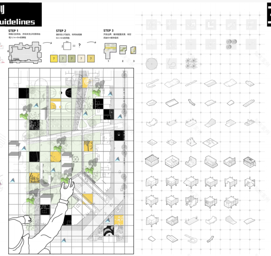 还得是建筑老八校的大四课设!现代对撞传统!“原唐长安城”介入“模拟社区app”进行游戏活动?“观景+休闲+售卖”模块激活老街区-77