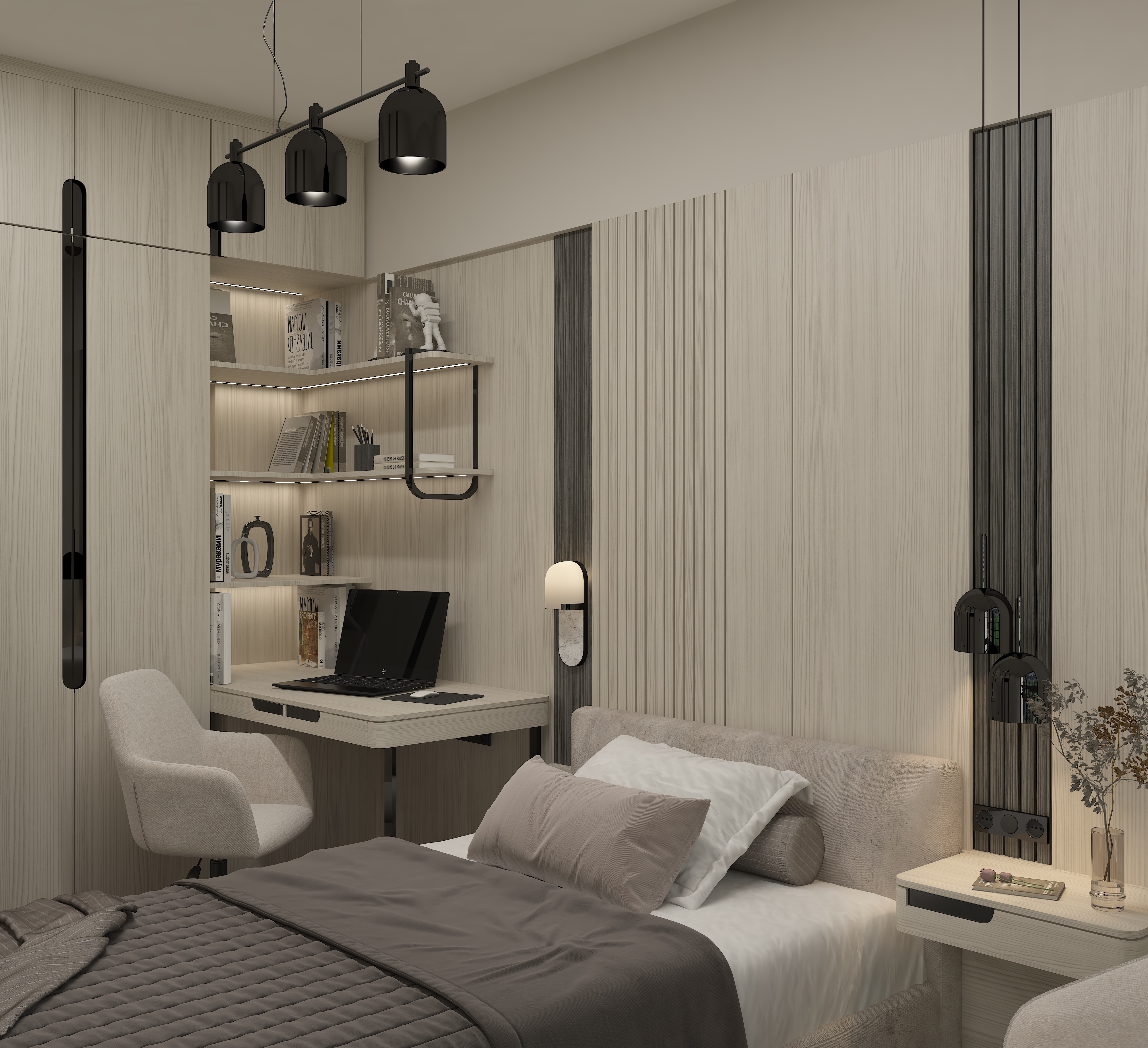 H.ŞEN STÜDYO ÖRNEK DAİRE / YAŞAM ALANI VE BANYOSU-2