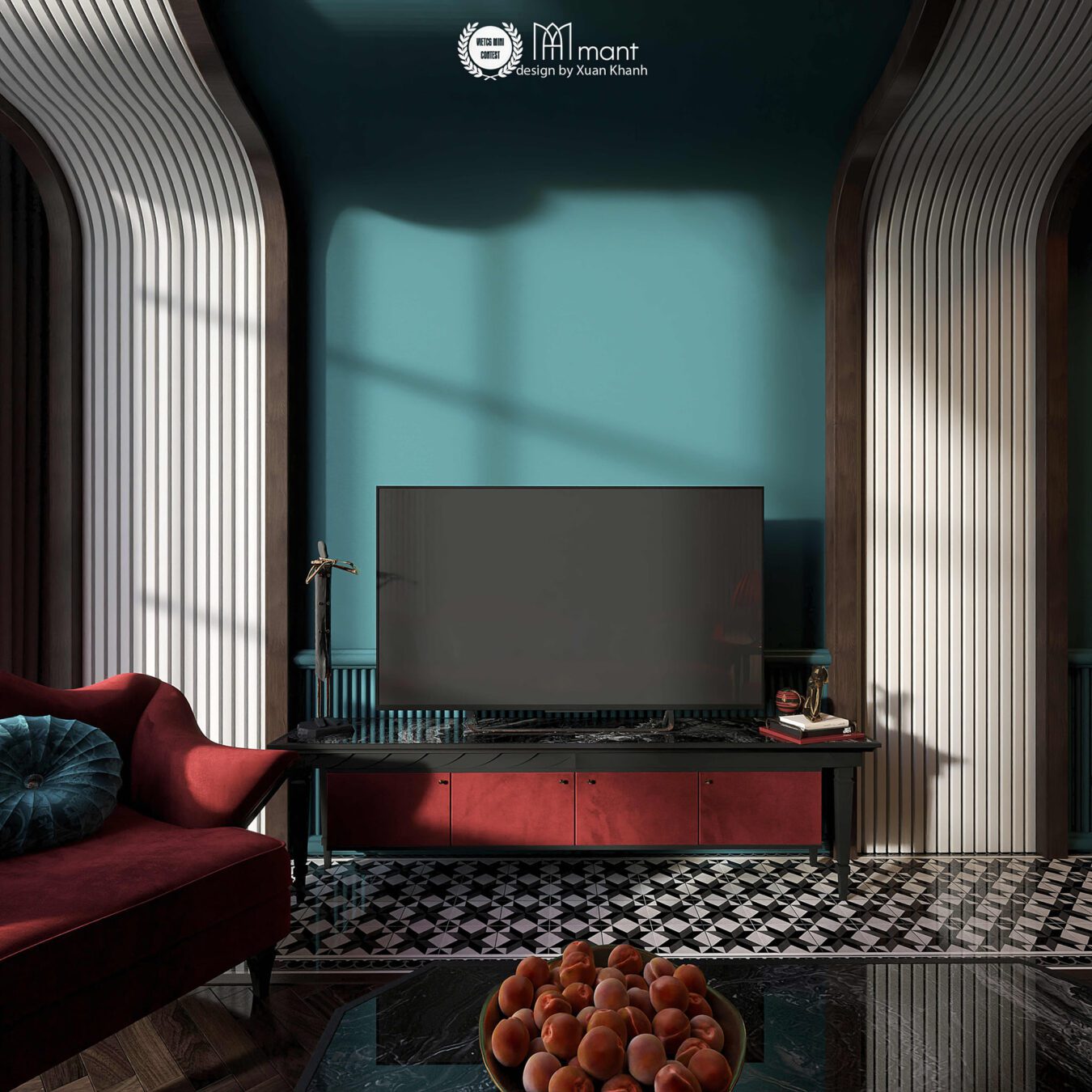 Sketchup客厅室内模型丨Xuan Khanh-3