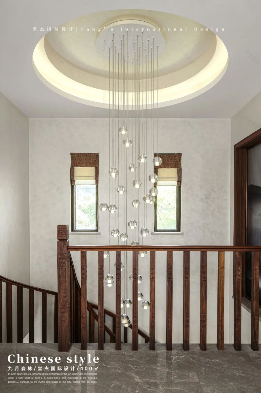 九月森林诗意栖居 · 400㎡新中式别墅丨中国南京丨堂杰国际设计-23