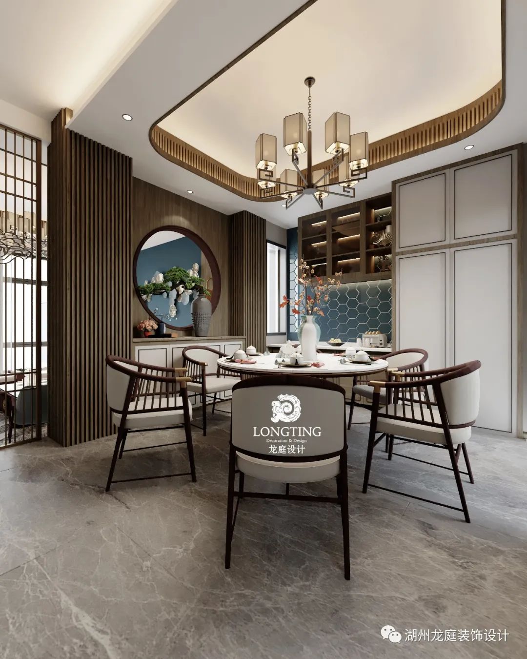 龙庭设计 | 太湖天地新中式排屋 | 松花酿酒，春水煎茶-67