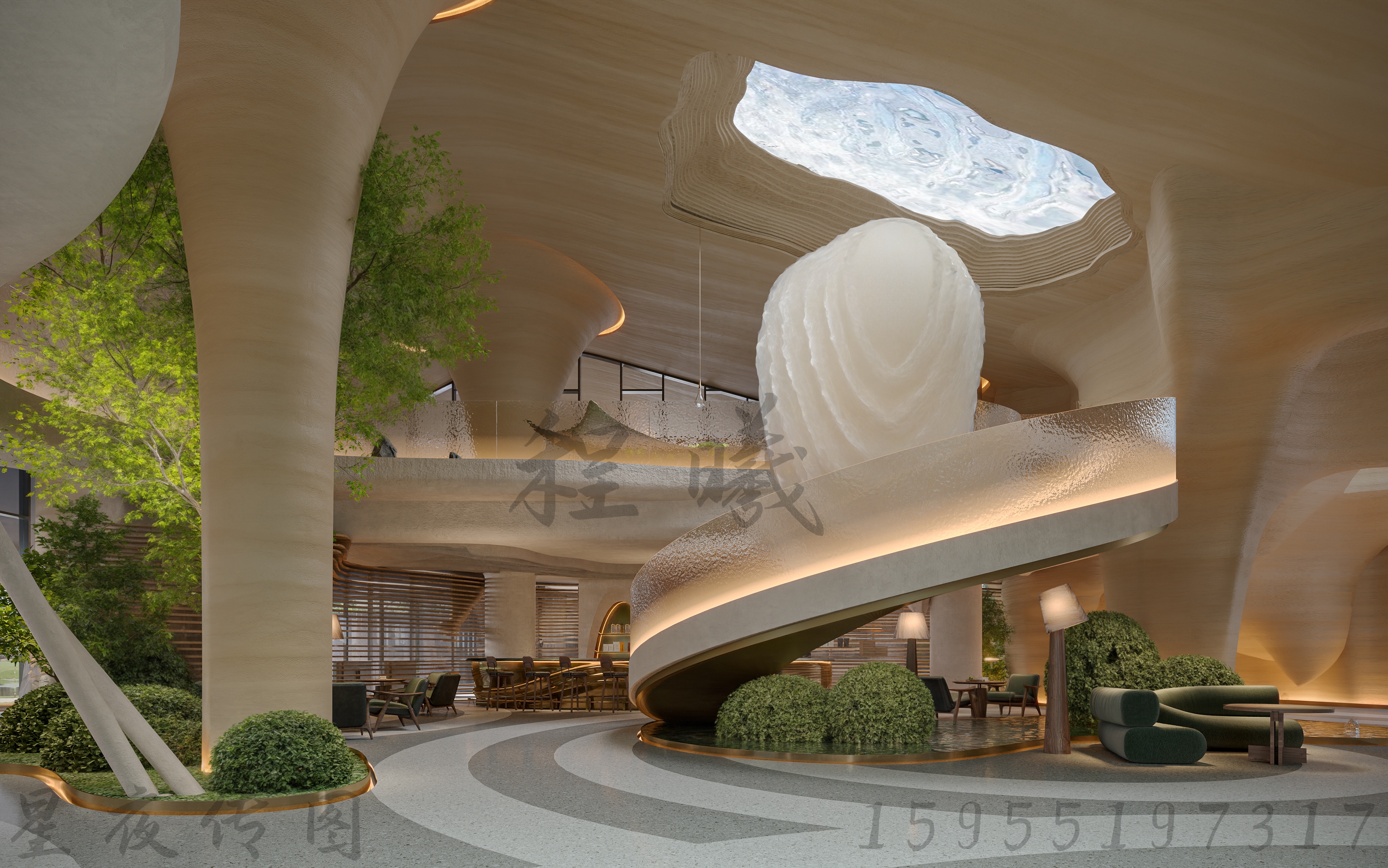 酒店异形接待大厅-6