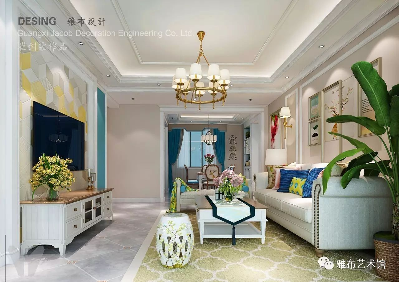 大城小院 122 平美式风格设计，温馨优雅生活情调-14