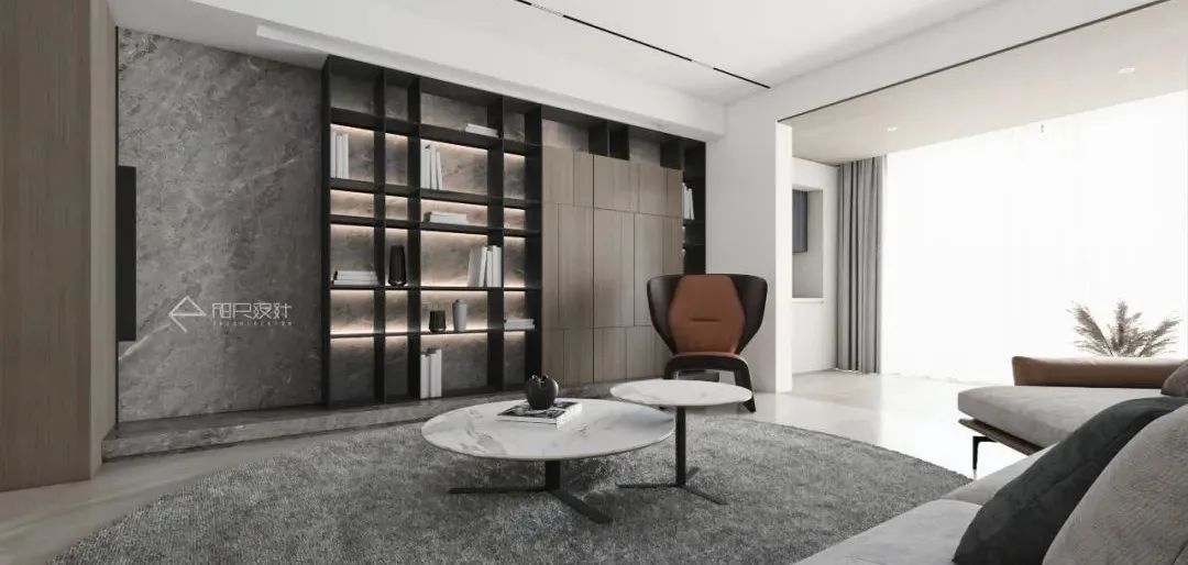 现代简约江景大厦,黑白灰缔造舒适生活-86