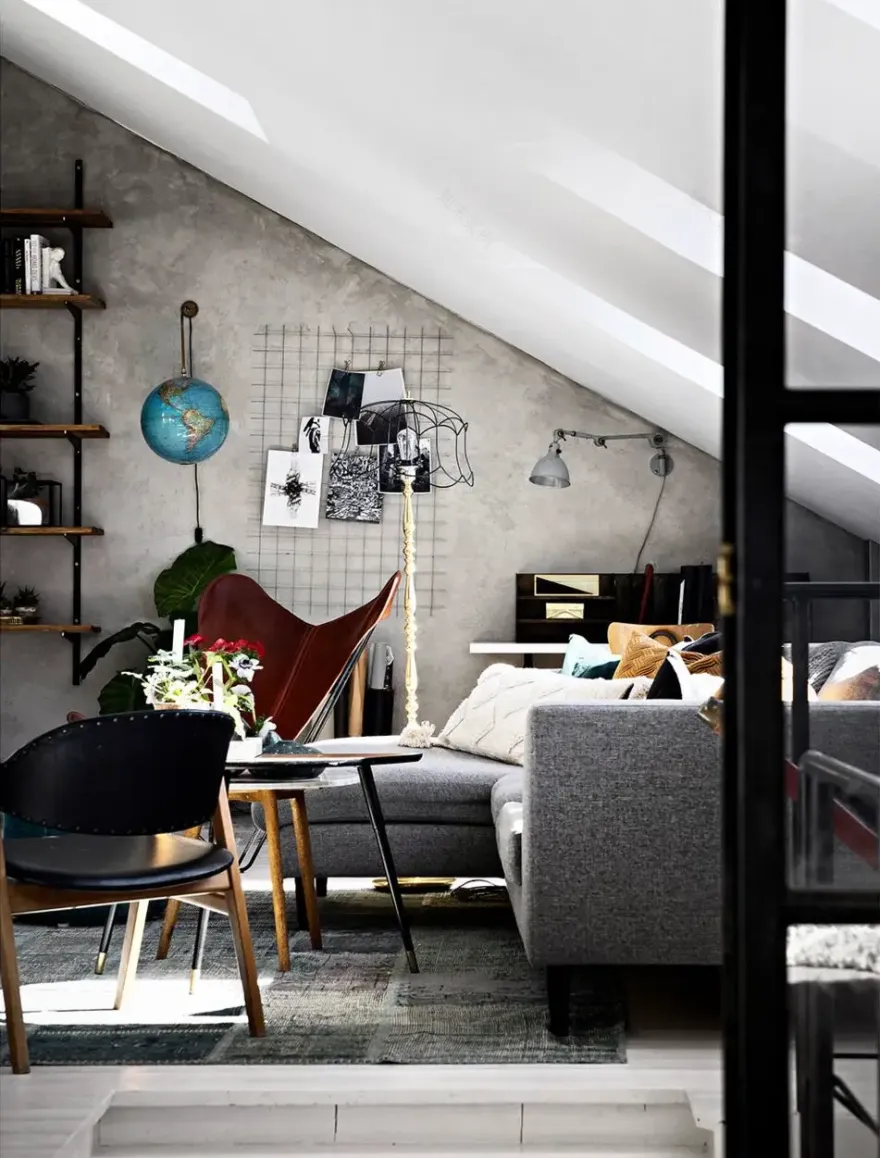 瑞典 50 年代建筑的工业风格 loft 公寓改造-9
