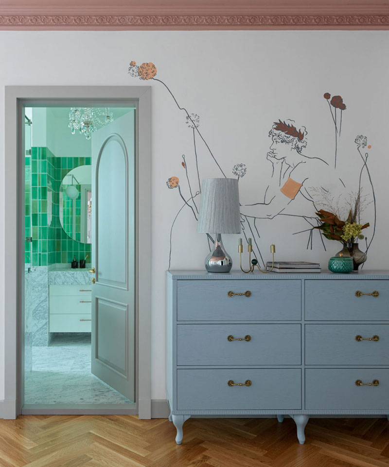 现代风格与古典元素的完美融合 | 明亮公寓设计-18