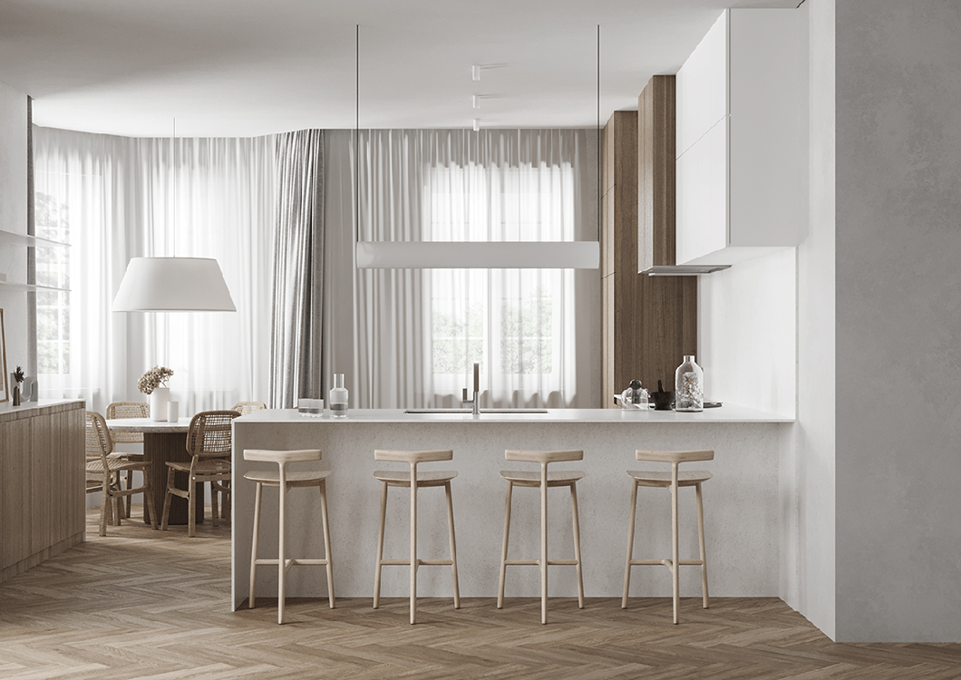 现代原木极简风的居住空间-55