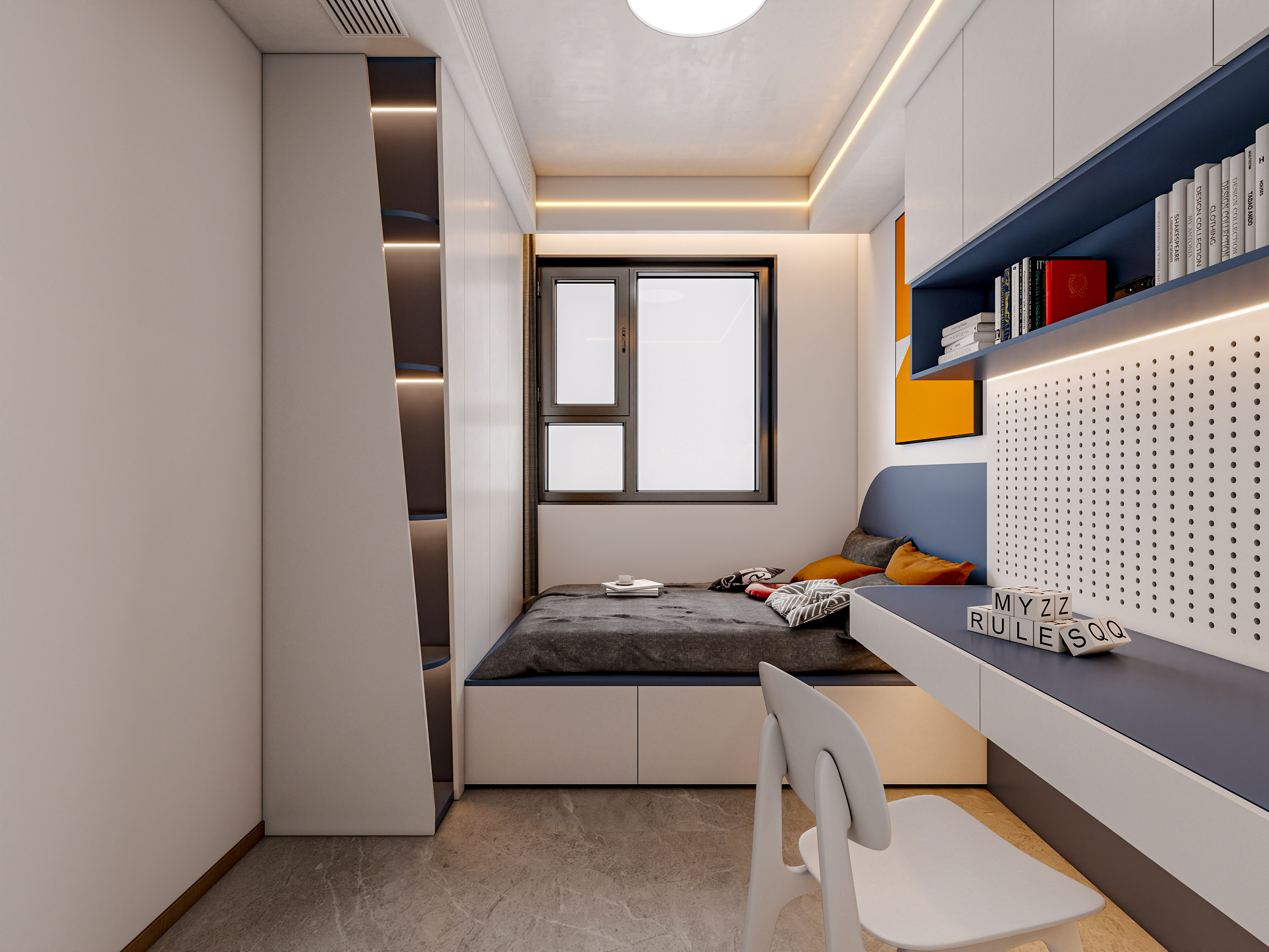 新疆乌鲁木齐绿景苑（87平方现代简约三居室）-28