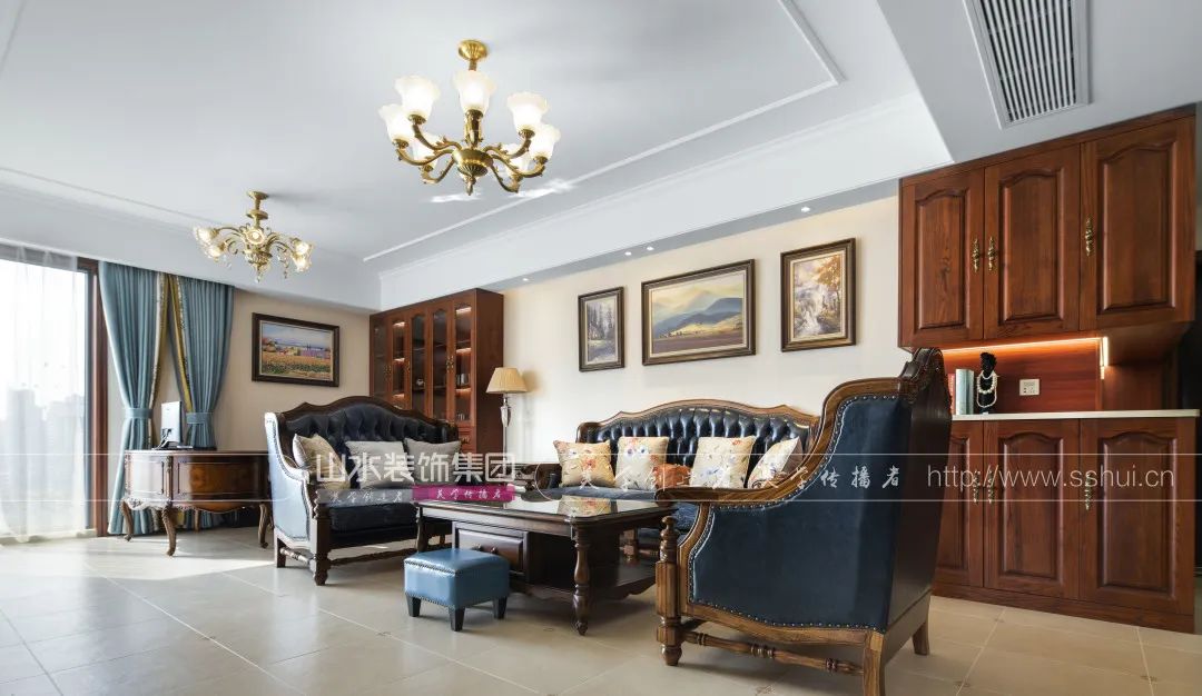 美式田园风格的三室两厅丨黄娟-18