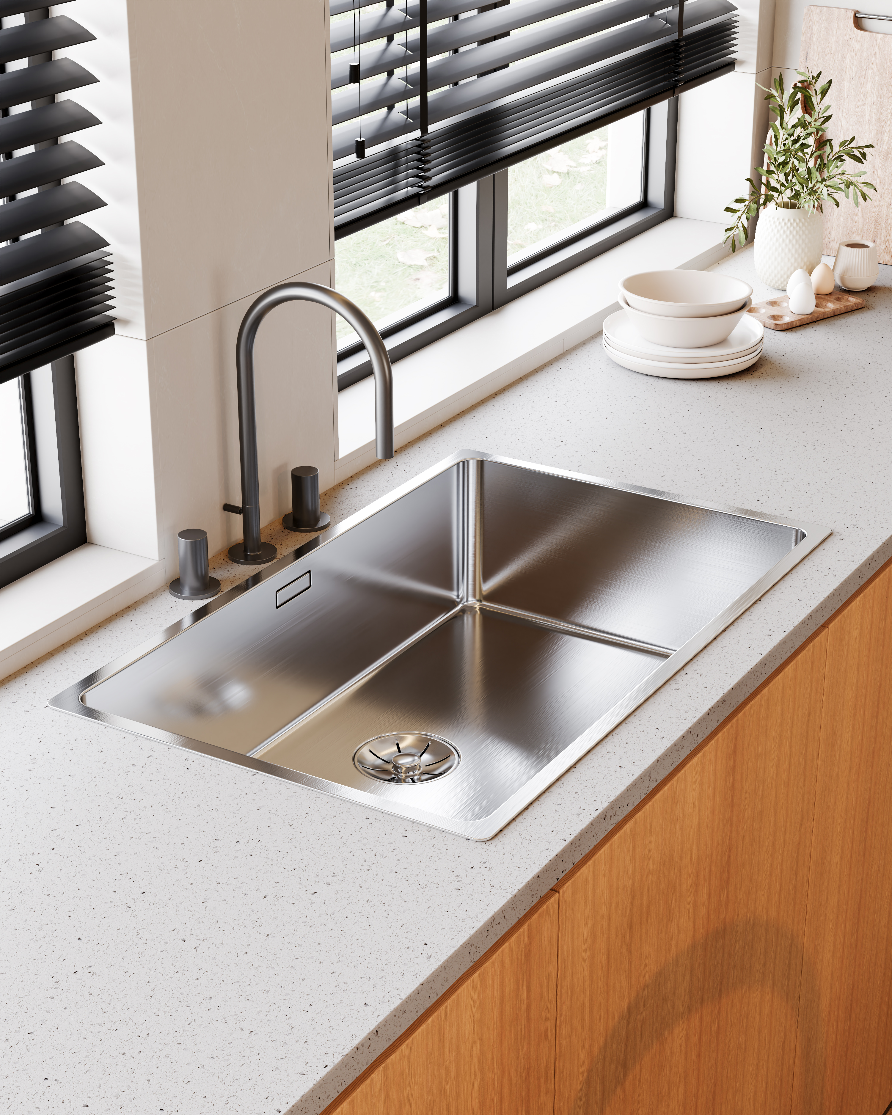 绘感视觉设计 | 中古原木风格客餐厅渲染-8