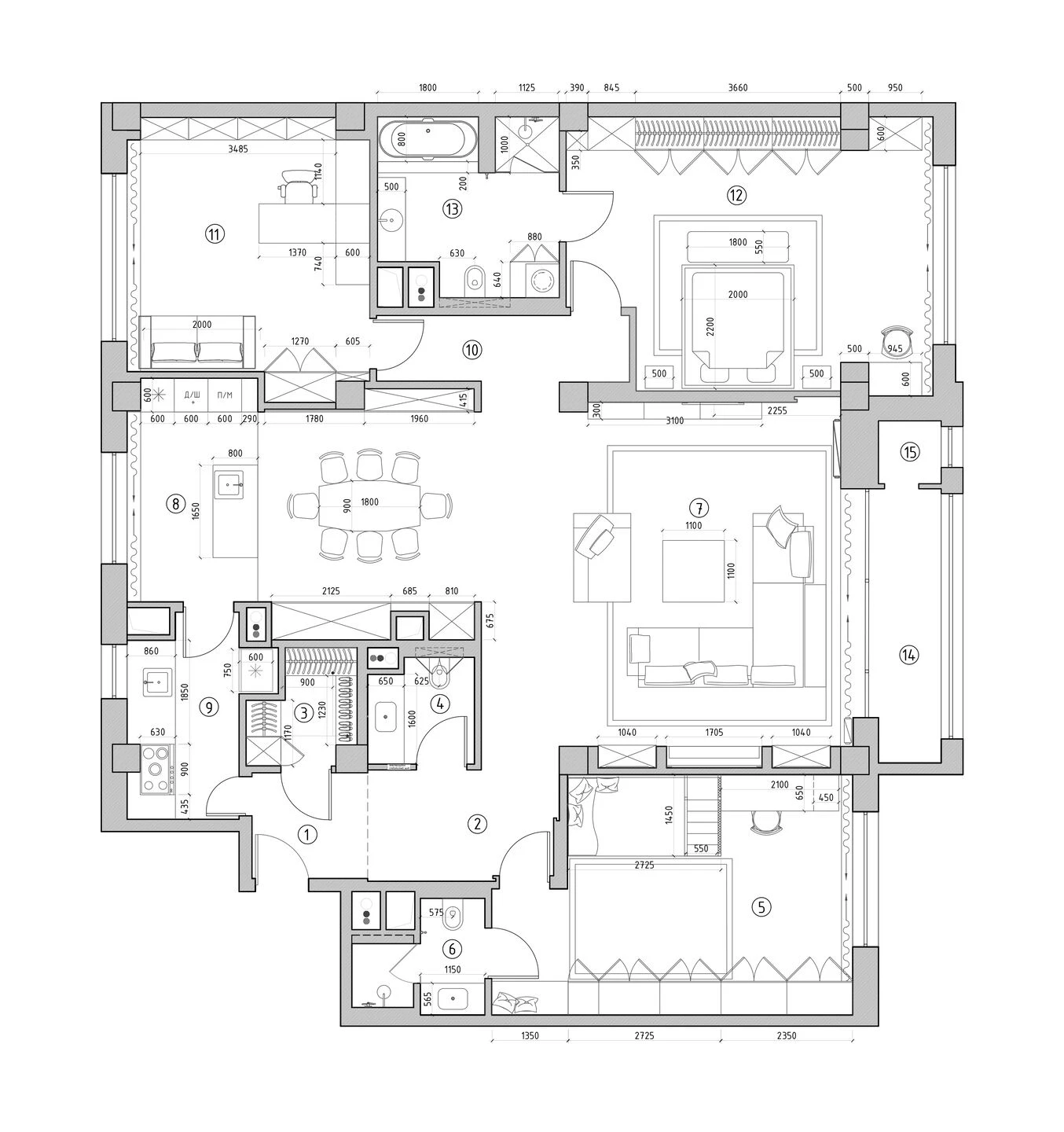 Philosophy of moderation neoclassical apartment-27