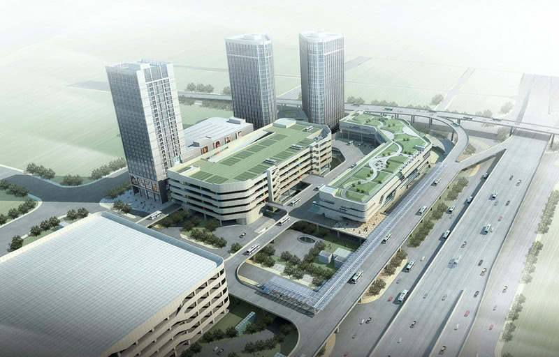 城市中央商务区设计案例效果图2-8