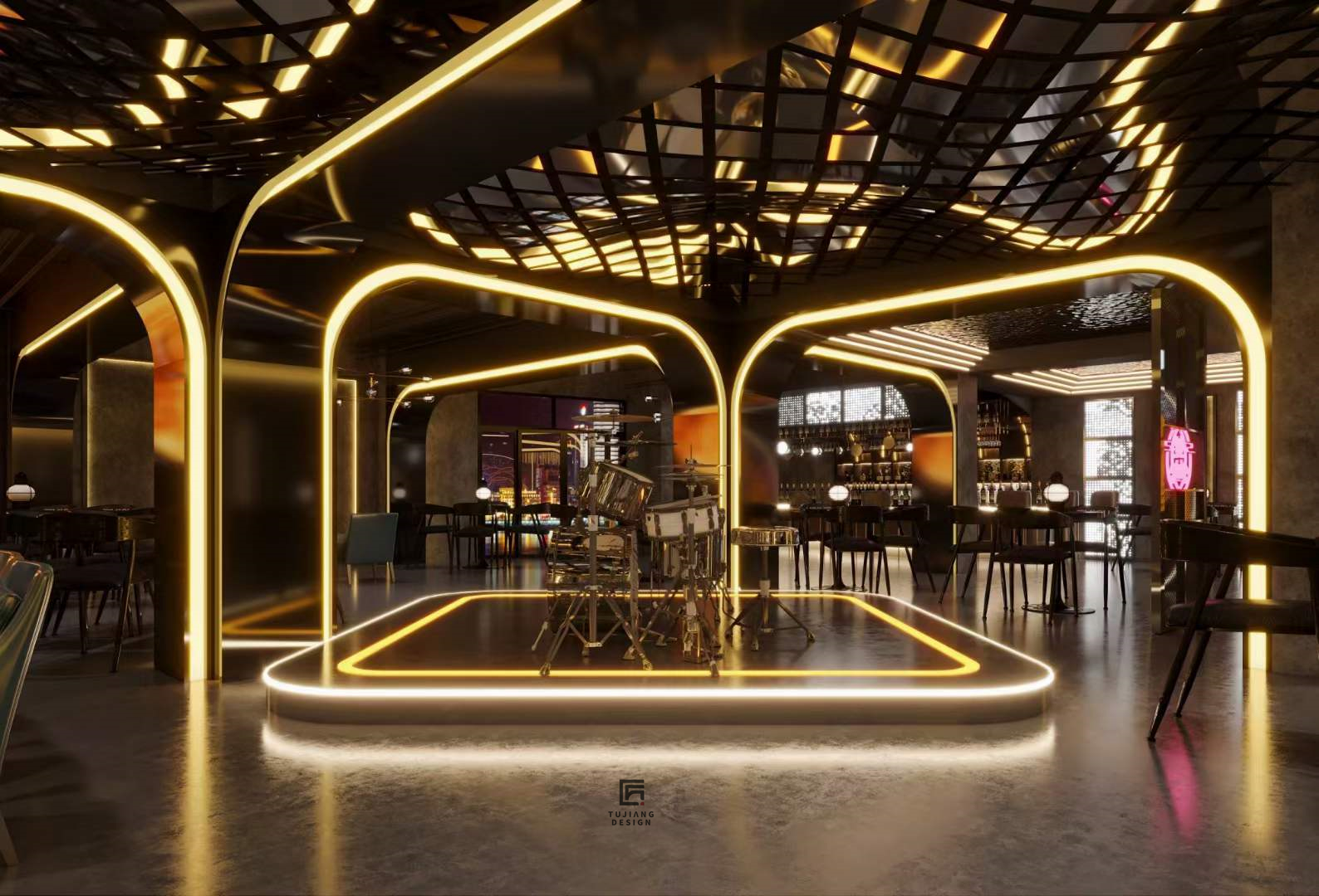 工装小酒馆设计案例｜一杯敬明天，一杯敬过往-5
