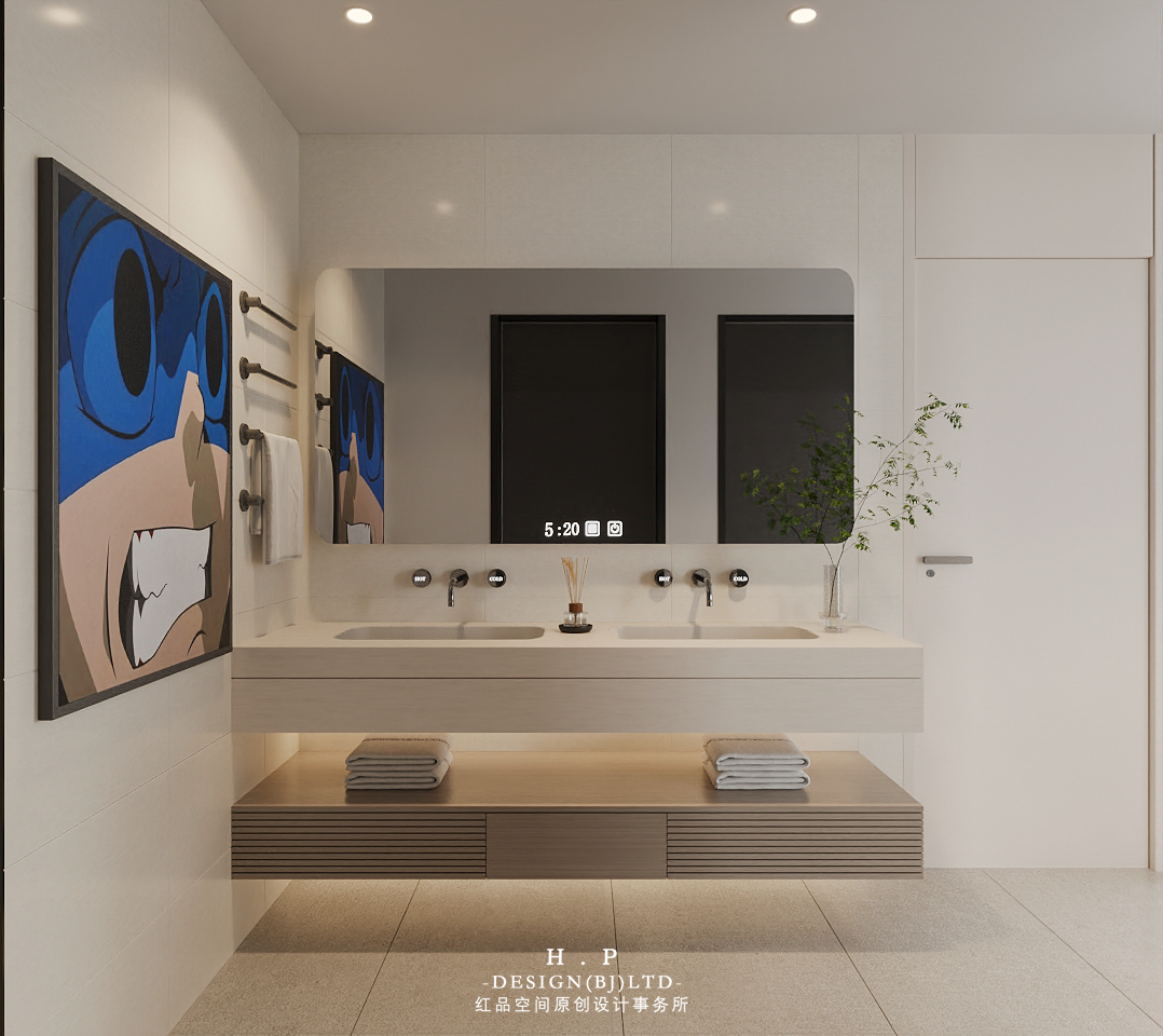 90㎡二孩家庭空间布局设计丨中国北京丨红品空间原创设计-31