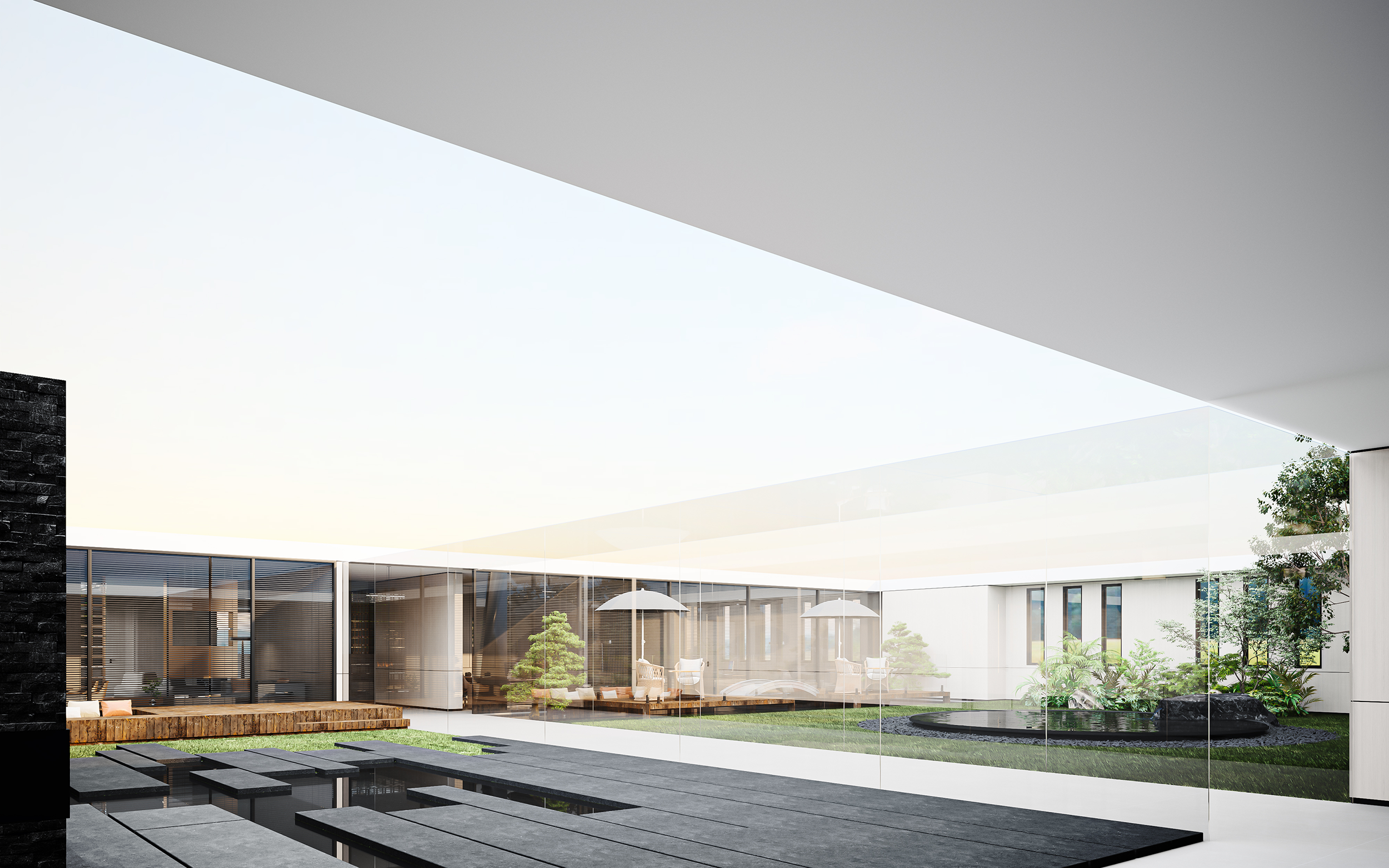 “治愈系”办公空间庭院设计丨图夫 x 金该-21