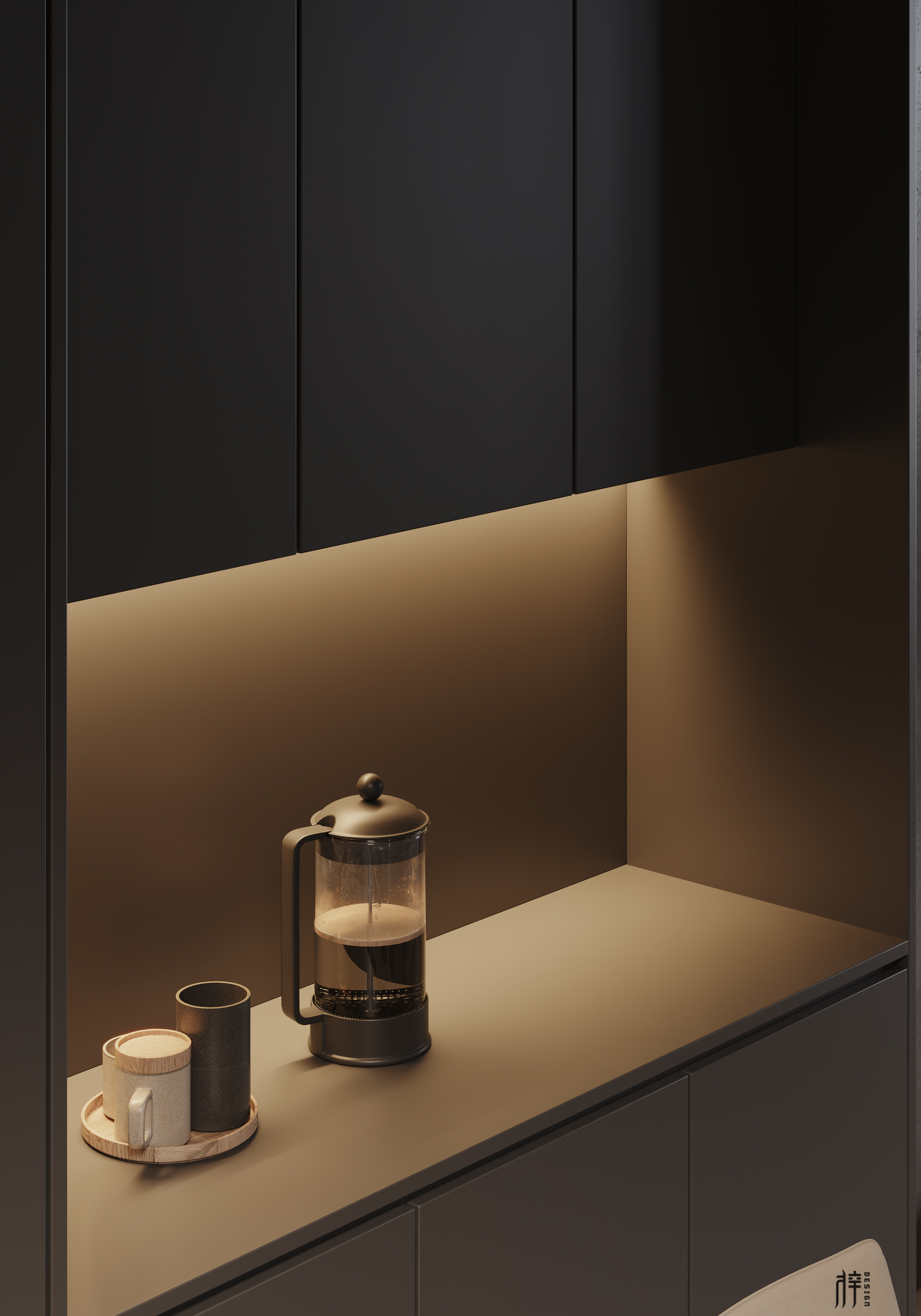 深灰与奶油色的极简碰撞-13