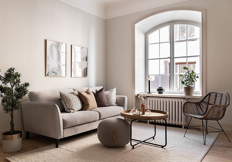 瑞典温馨米色公寓设计-3
