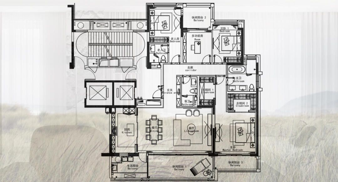 万科（成都）公园五号 214 户型样板房丨中国成都丨千墨设计-39