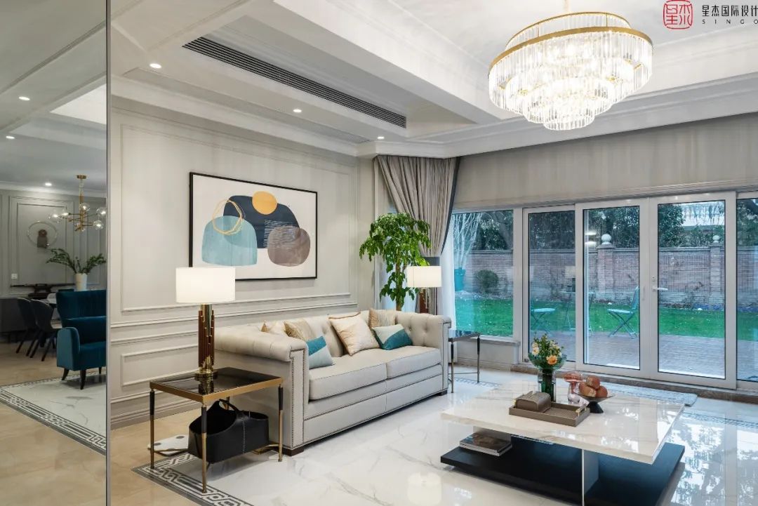 实景力作 | 350㎡新古典独栋别墅   明亮开阔的墅居空间-16