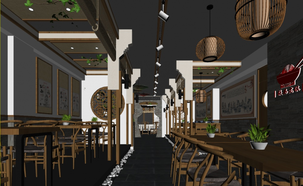 
陕西老碗餐厅设计 -4