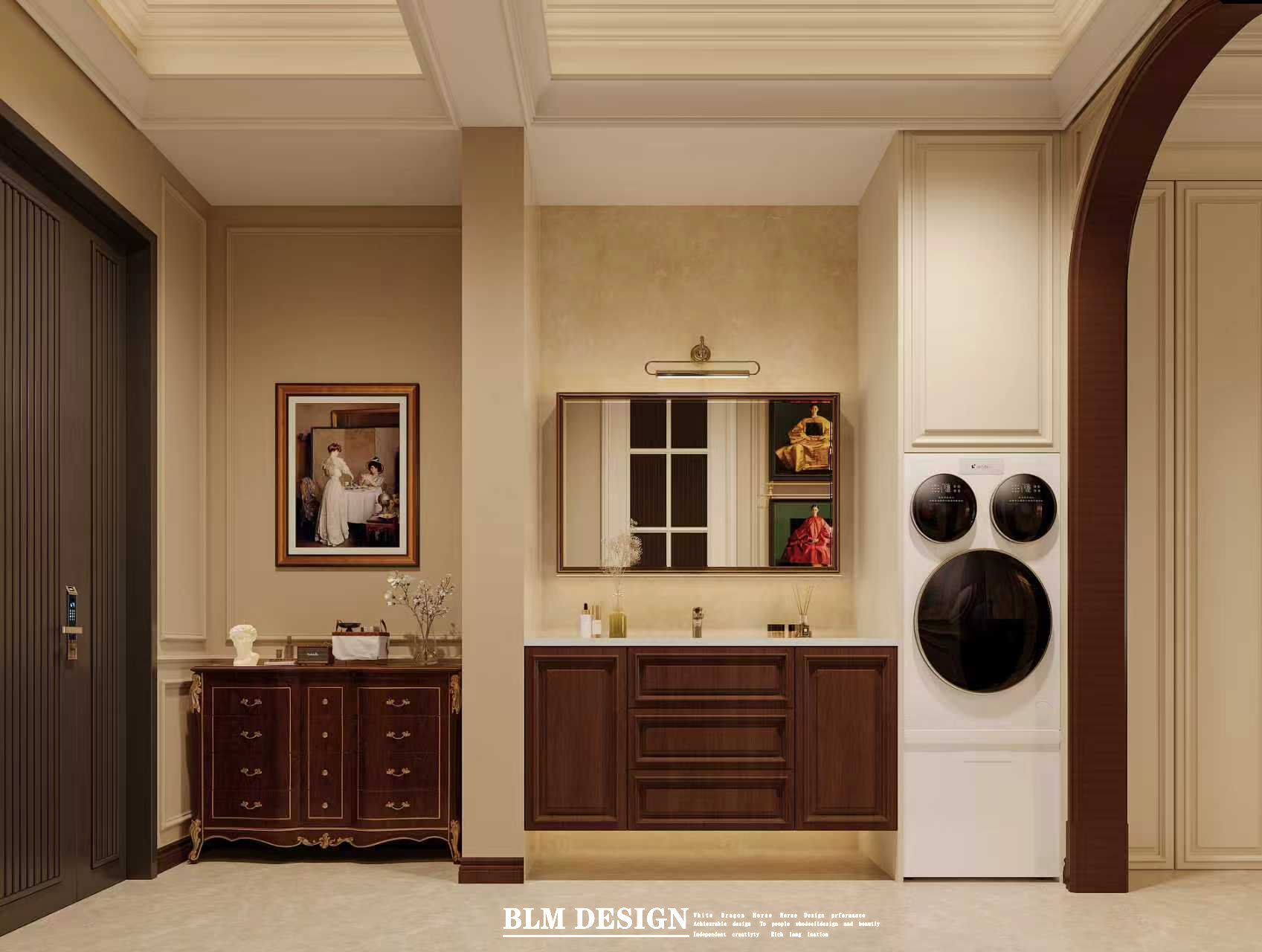 美式别墅效果图案例-7