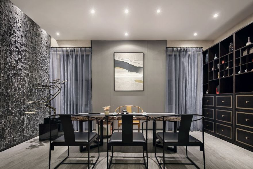 深圳 1380㎡高端私宅 | 诗意空间,展现清静无为与天人合一-23