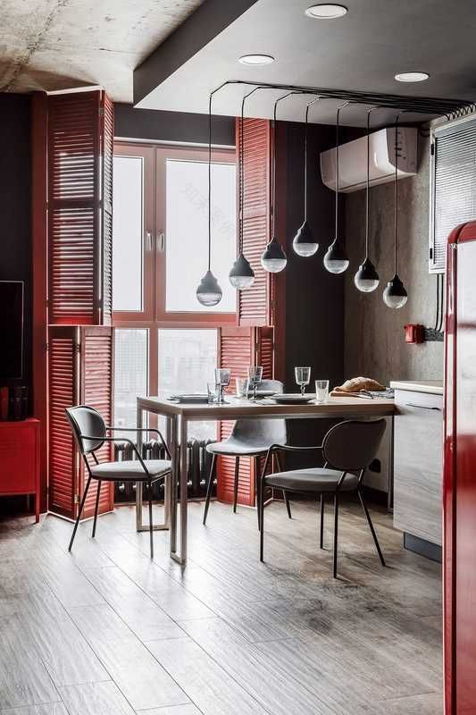 Квартира-студия в стиле лофт - 6 проектов, Фото интерьеров-78