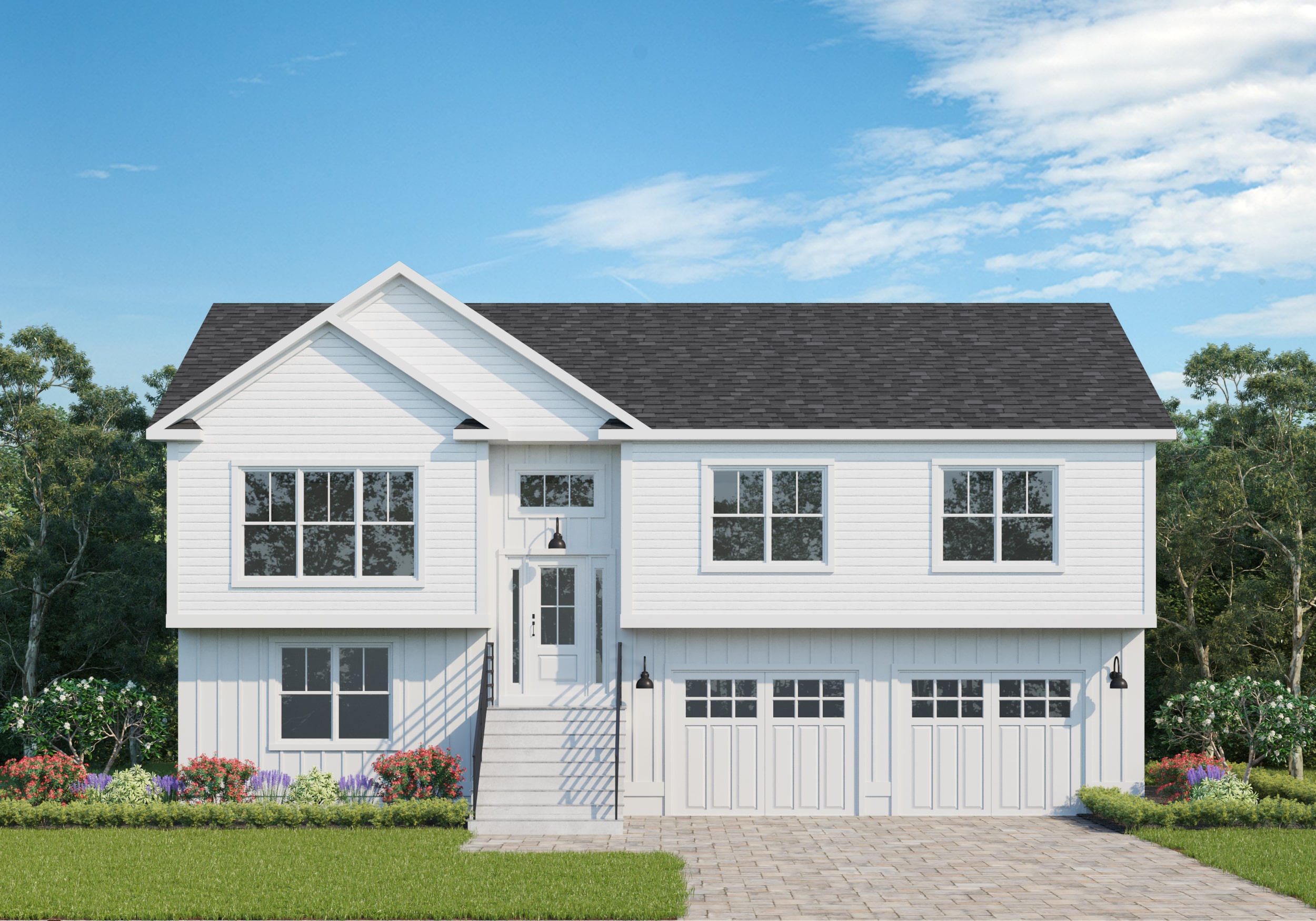 Exterior Rendering of New Construction Homes | The 2D3D Floor Plan Company-23