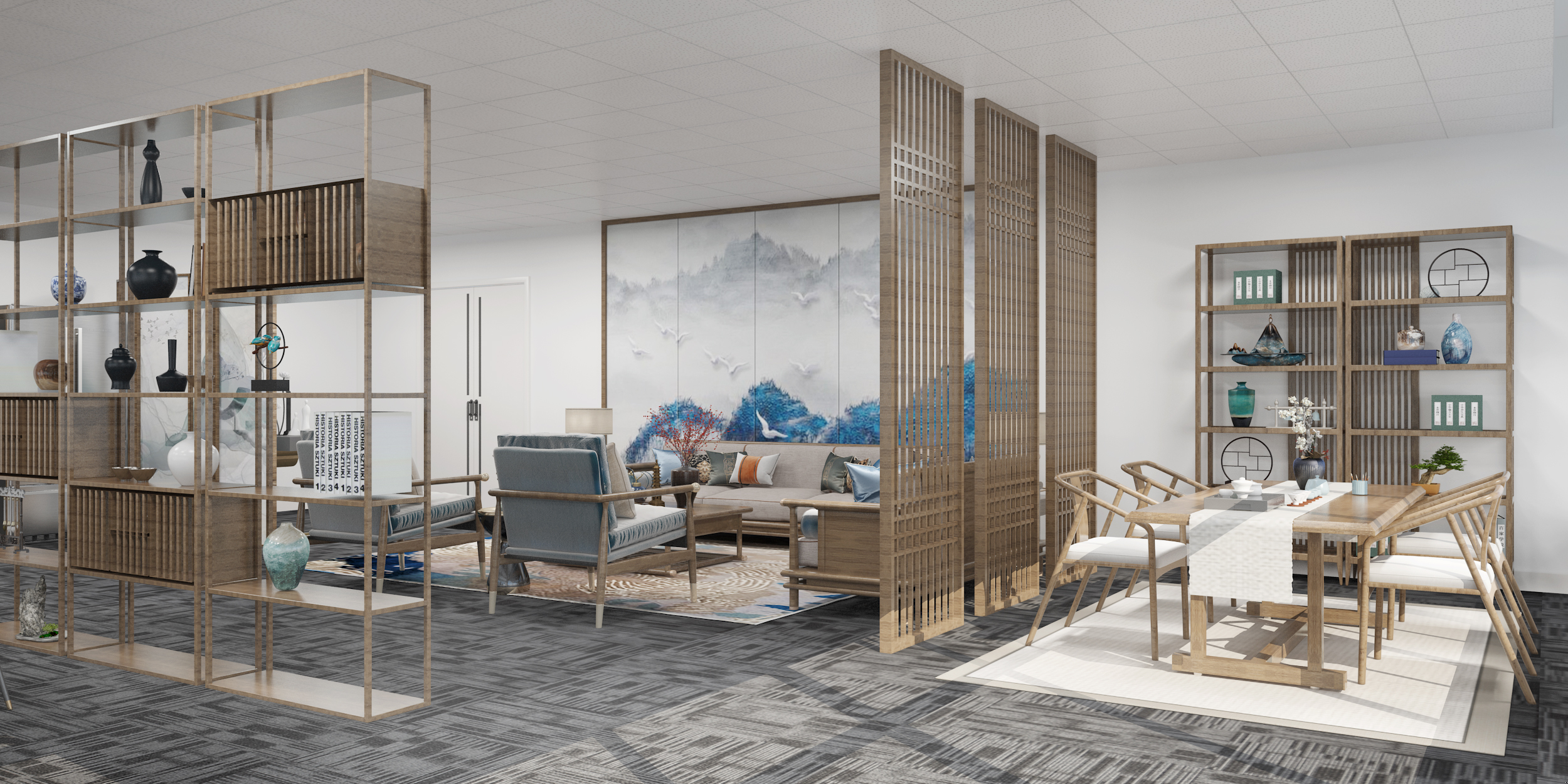 中式办公空间设计丨中国杭州-4