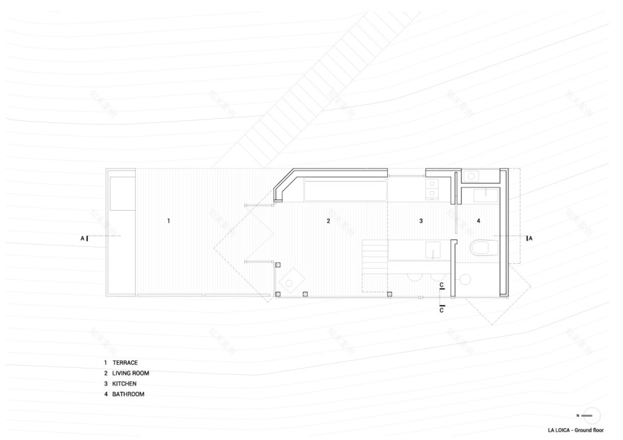 陡峭斜坡上与周围环境相融合的木屋旅馆设计丨古巴马坦萨斯丨戈者设计-17