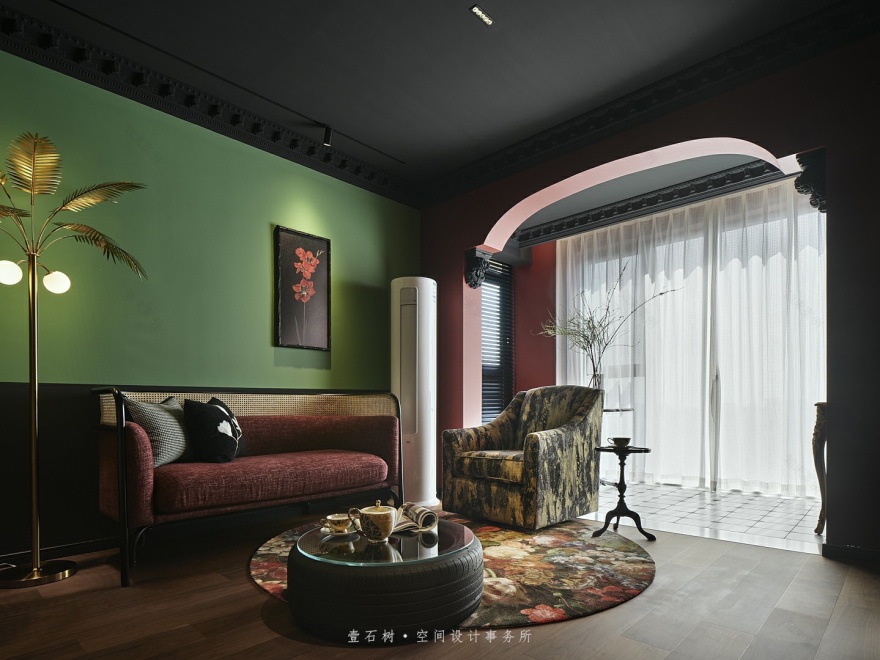 荣誉花园复古风格设计丨壹石樹空间设计事务所-21