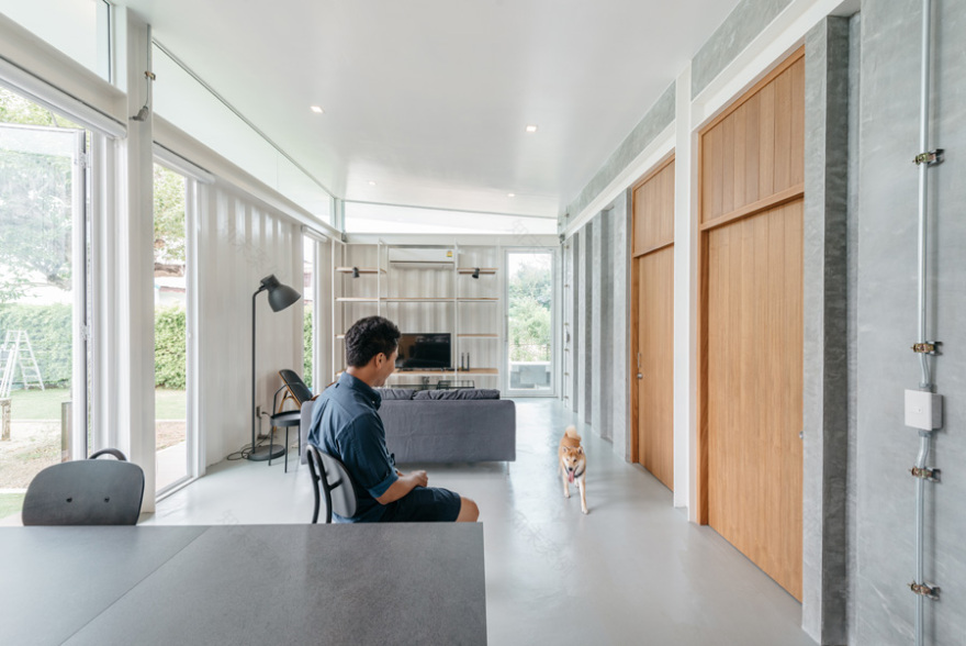 แบบบ้านตู้คอนเทนเนอร์ เปลี่ยนตู้ 15 ใบ เป็นบ้าน 1 หลังใหญ่ กับอีก 1 หลังน้อย-15