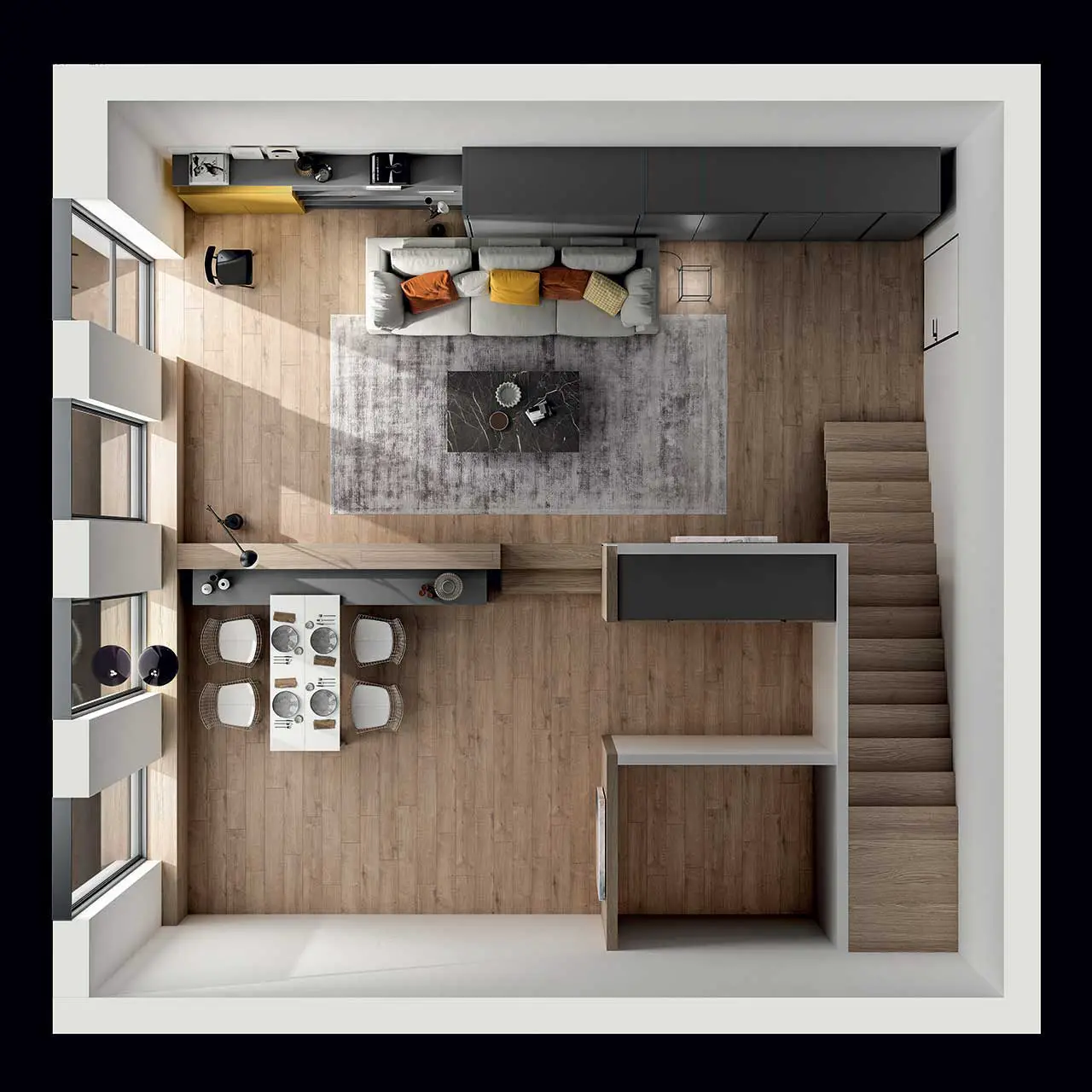 36m2 工作室巧妙设计 | 隐藏式卧室惊艳呈现-7