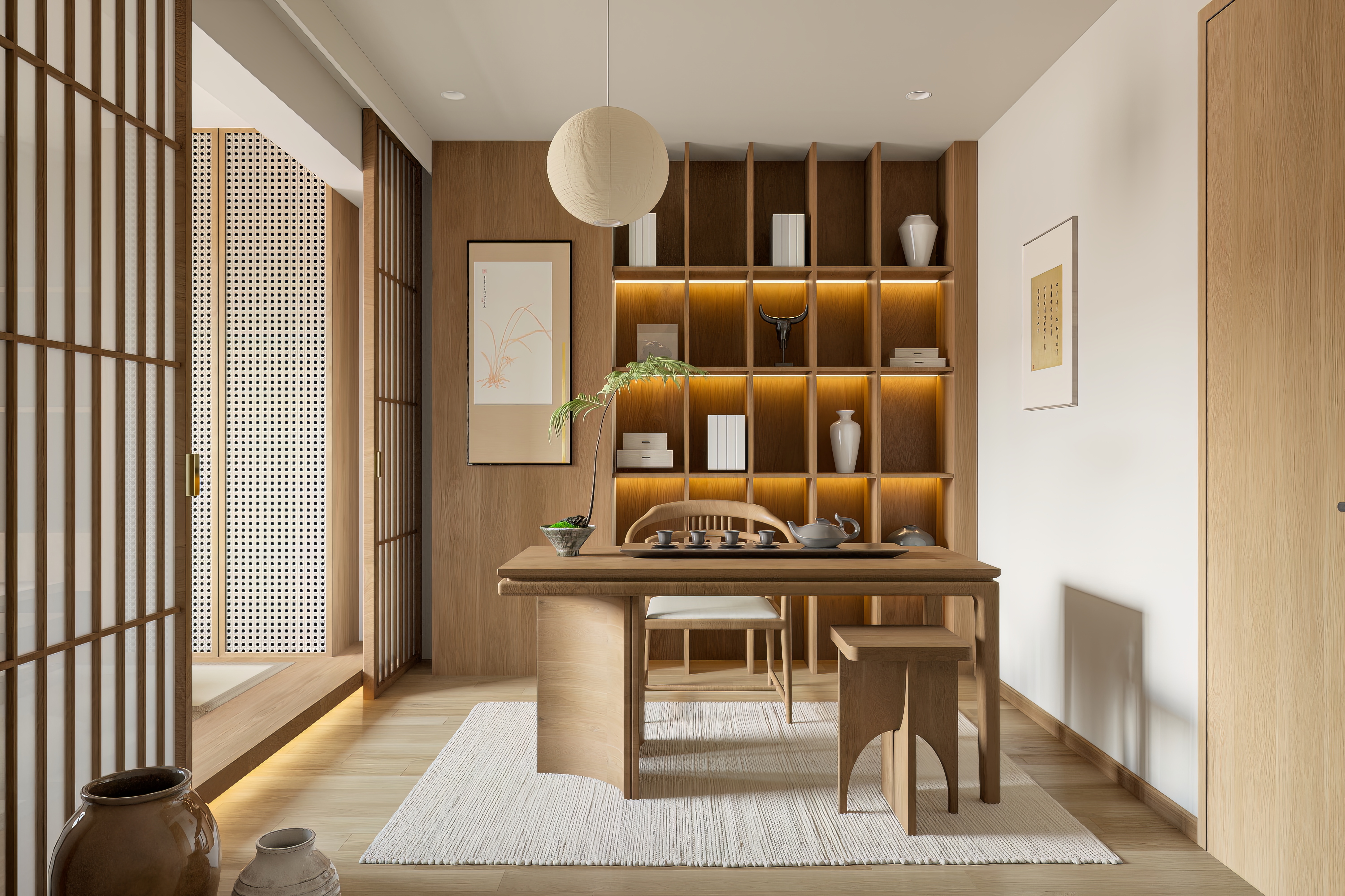 日式原木风效果表现-7