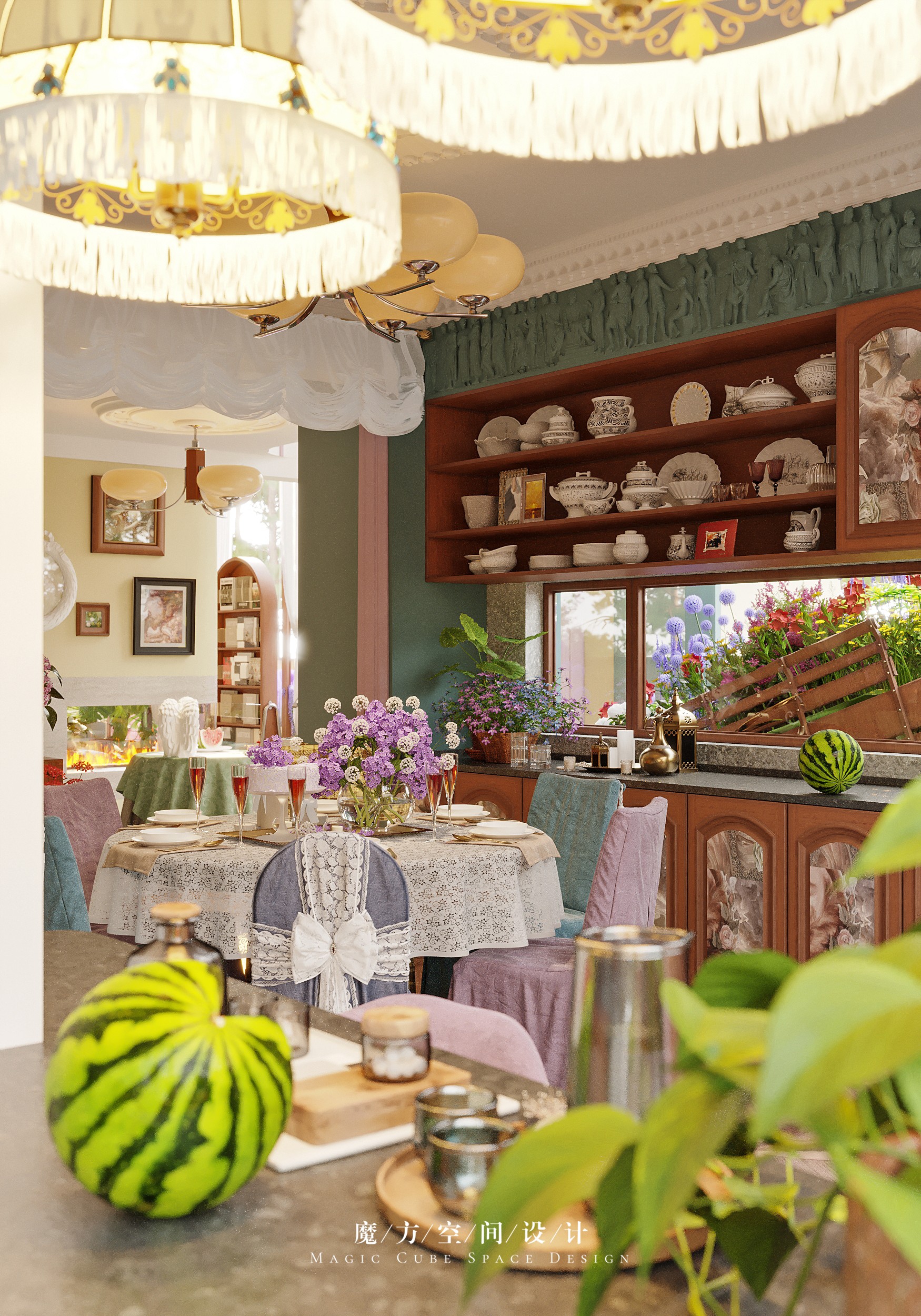 大连•法式复古别墅设计丨中国大连丨魔方空间设计-46