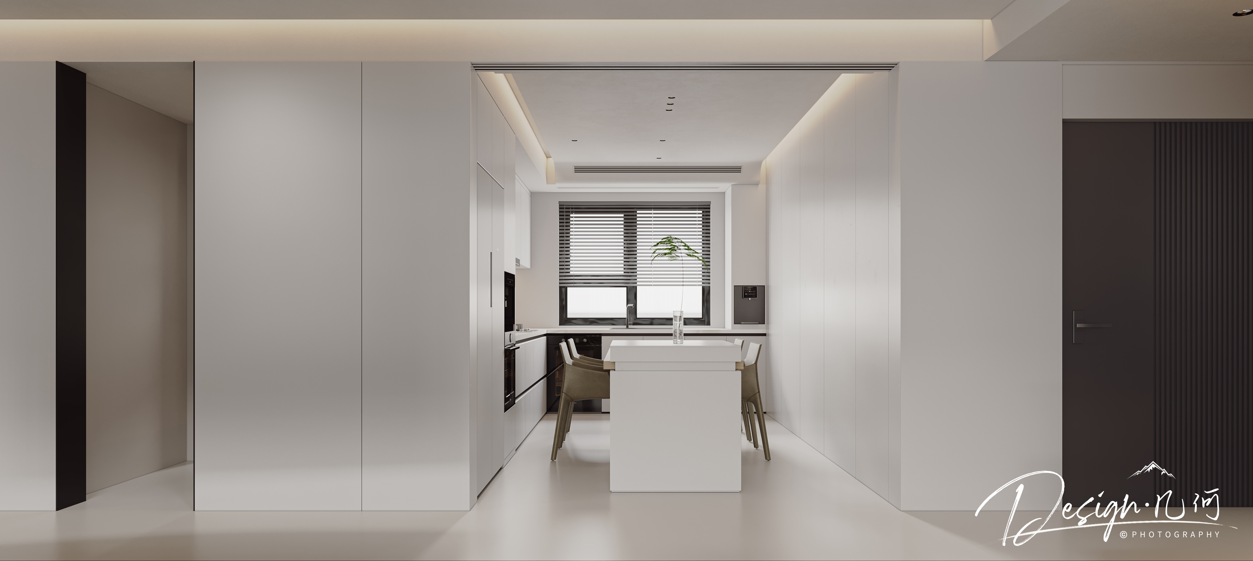 几何空间视觉表现 | 江山赋原木风现代客餐厅-5