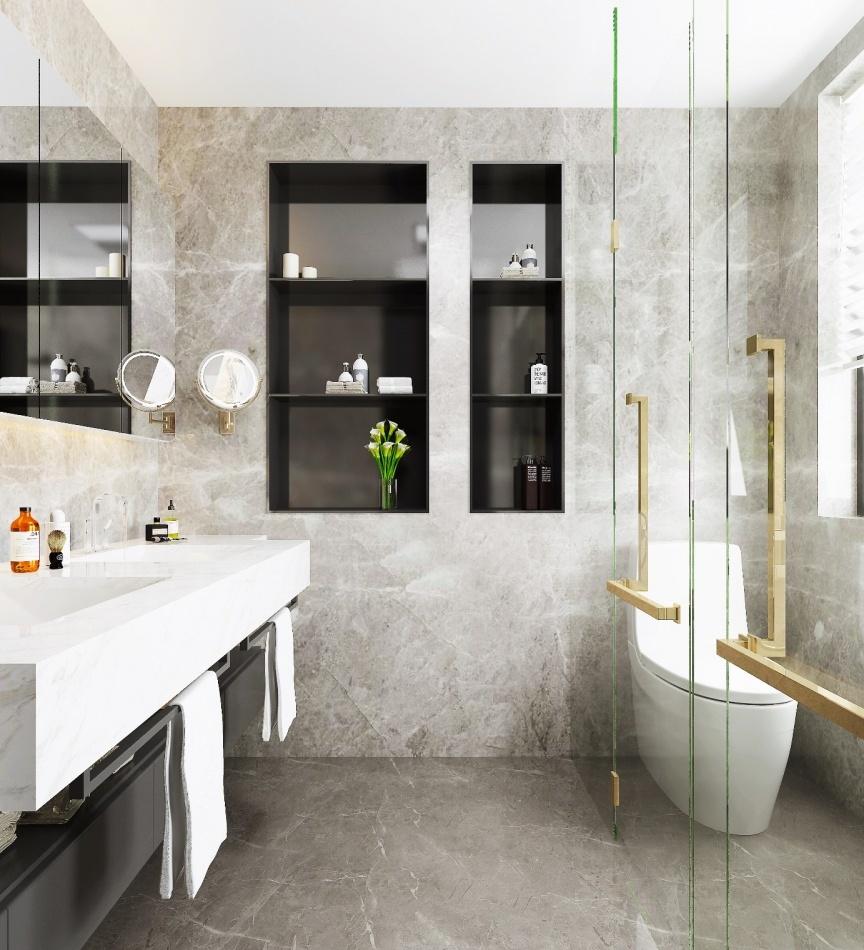 现代简约家居，白色烤漆玄关大板砖打造粉色浪漫空间-6