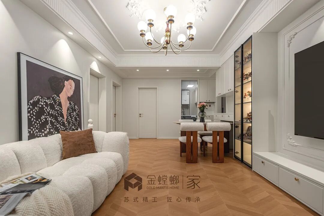 「金螳螂家泗阳店」90㎡法式奶油|是生活写给家的情诗-27